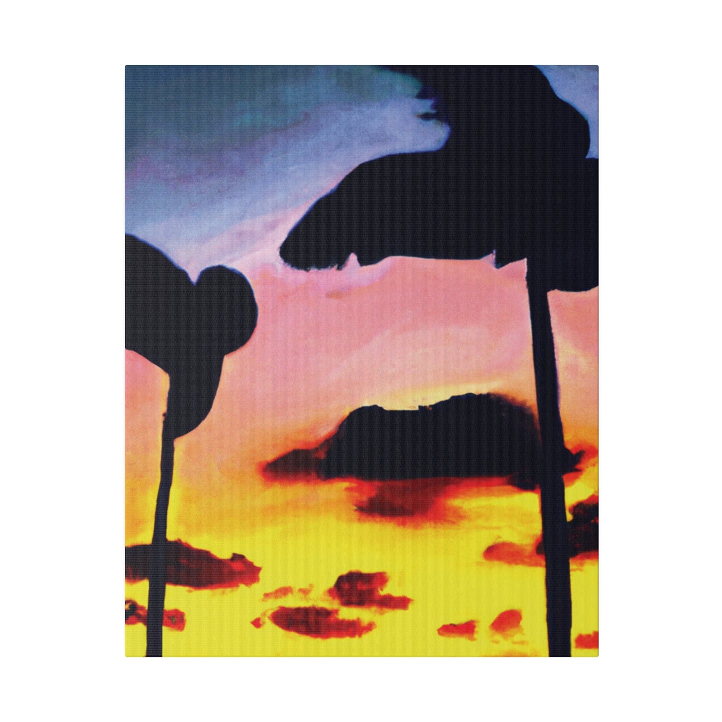 7515G - Miami Beach Sunset Painting Print | Miami | Beach | Sunset | Poster | Home Decor | Wall Art | Canvas