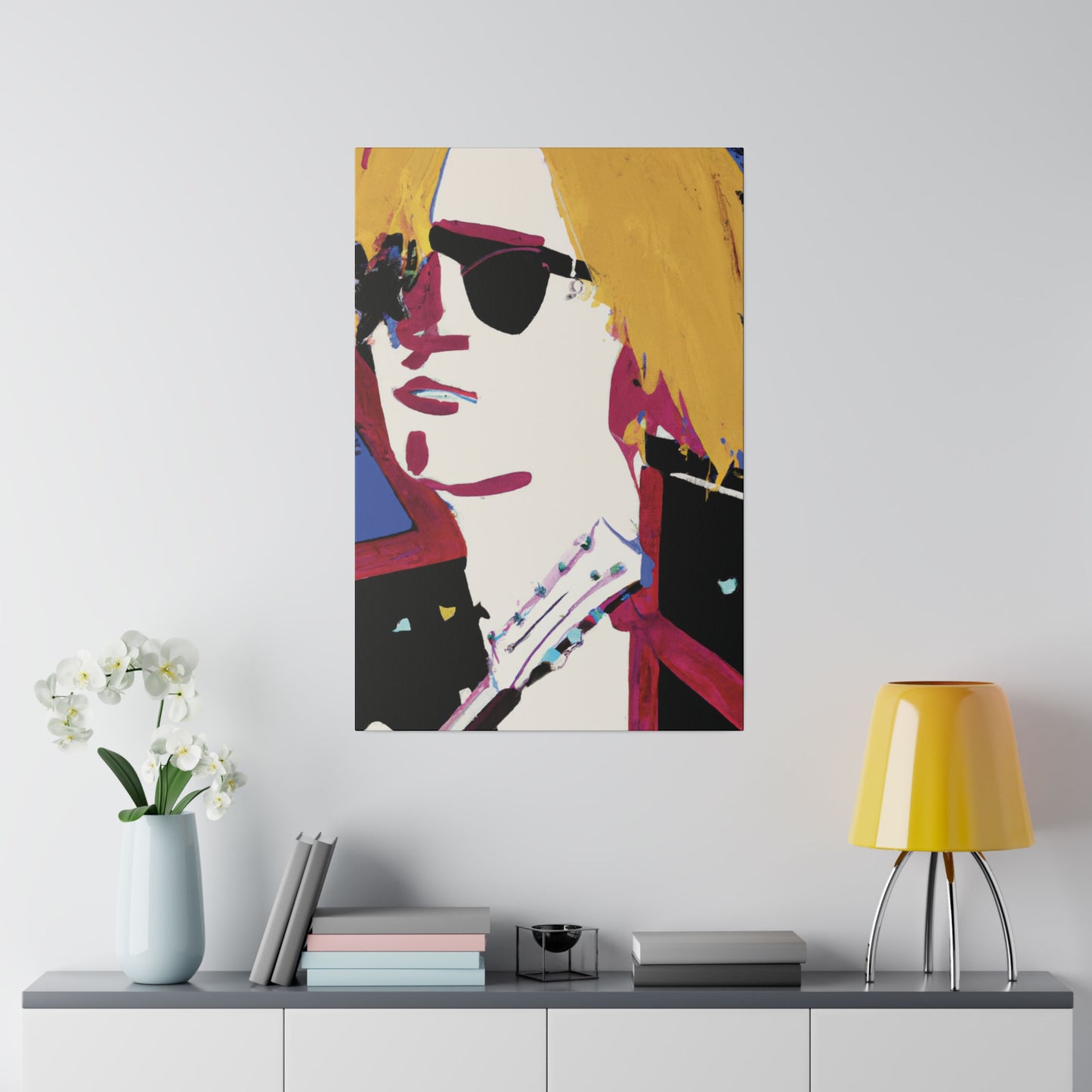 8305A - Rockstar Painting Print | Face | Abstract | Poster | Home Decor | Wall Art | Music Art | Canvas