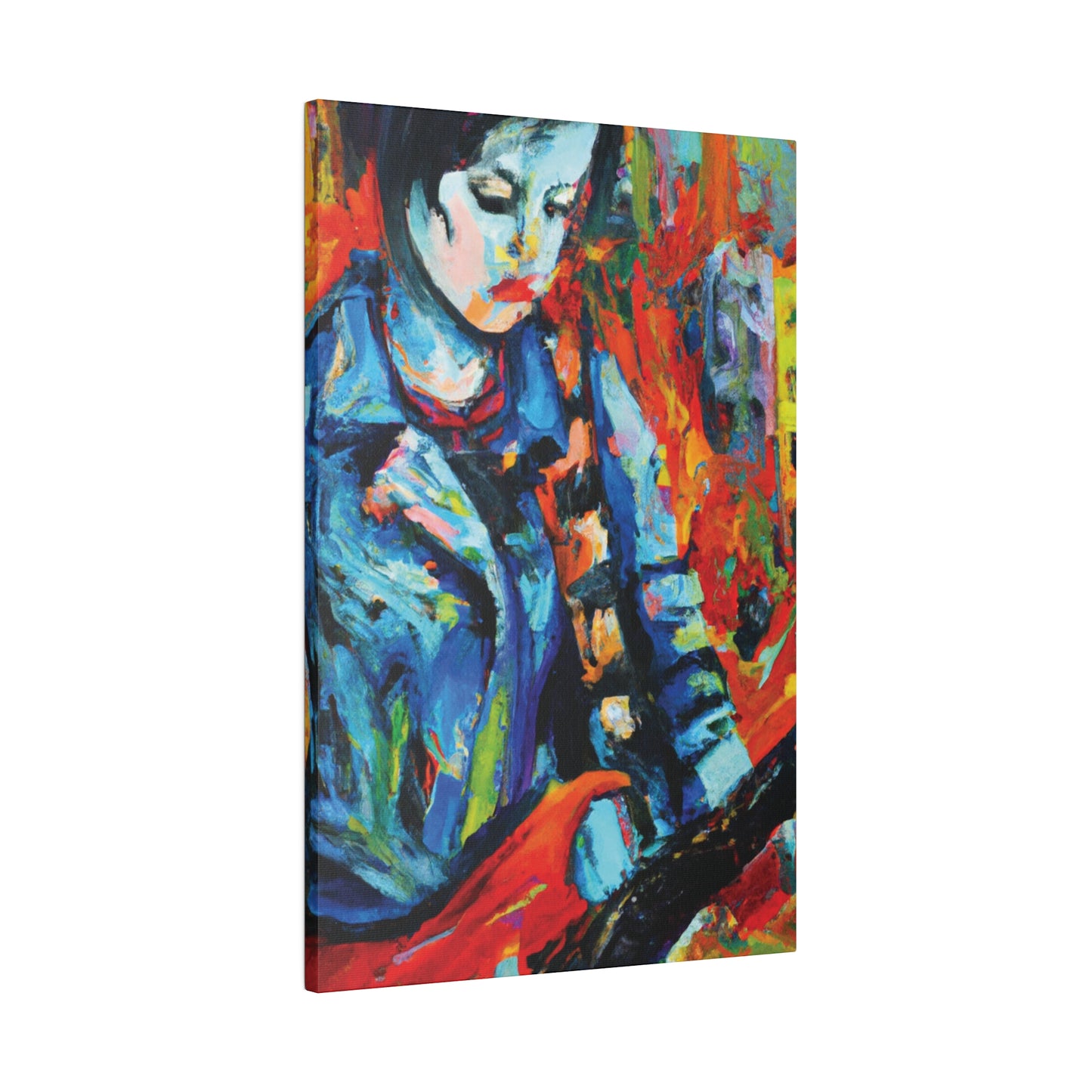 3759K - Rockstar Oil Painting Style Print | Poster | Home Decor | Wall Art | Music Art | Canvas