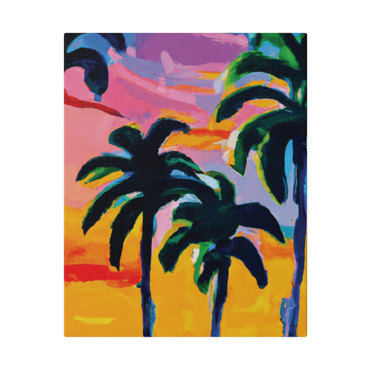 7409P - Miami Beach Sunset Painting Print | Miami | Beach | Sunset | Poster | Home Decor | Wall Art | Canvas