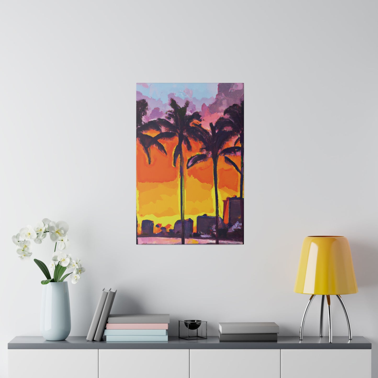 7392A - Miami Beach Sunset Painting Print | Miami | Beach | Sunset | Poster | Home Decor | Wall Art | Canvas