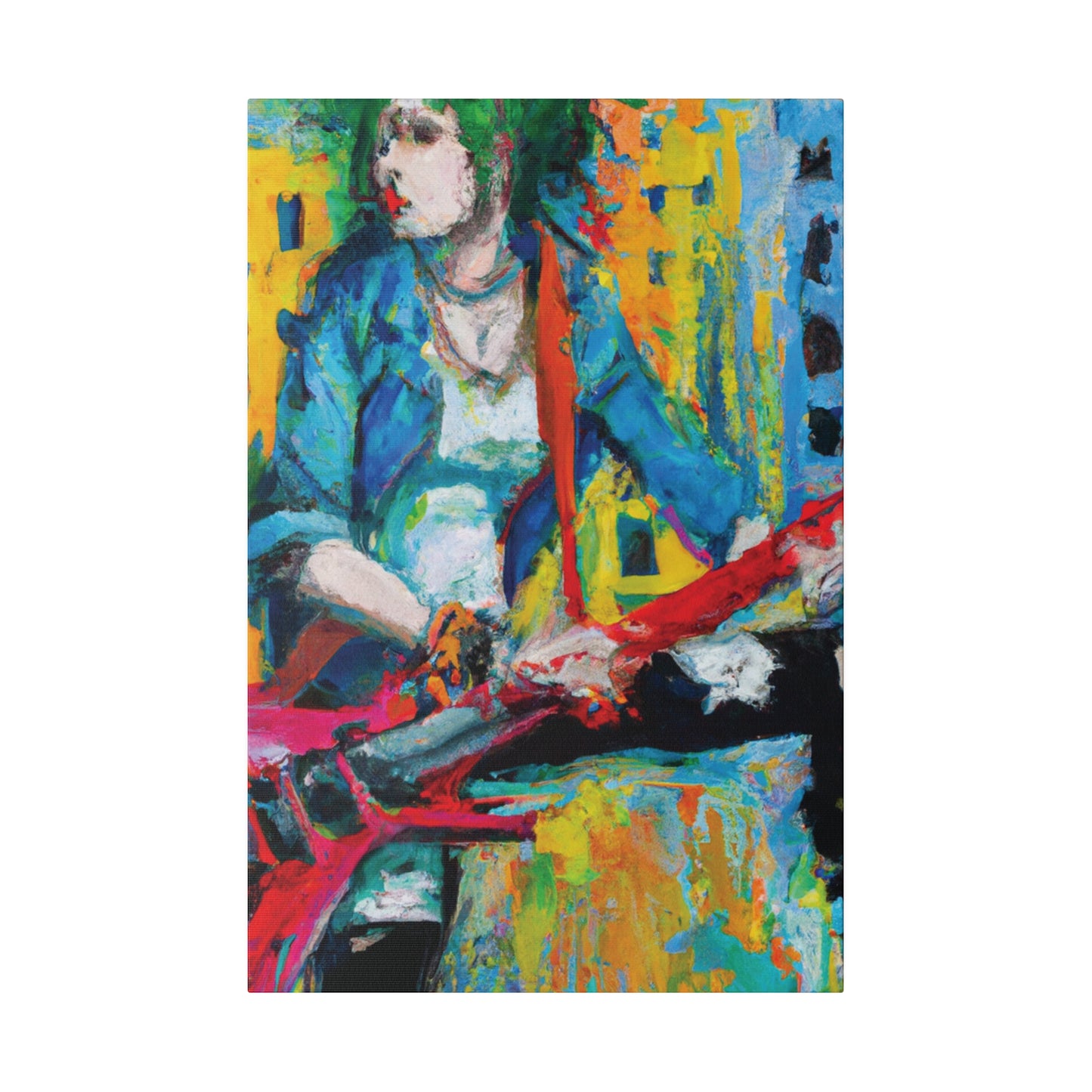 845K - Rockstar Oil Painting Style Print | Poster | Home Decor | Wall Art | Music Art | Canvas