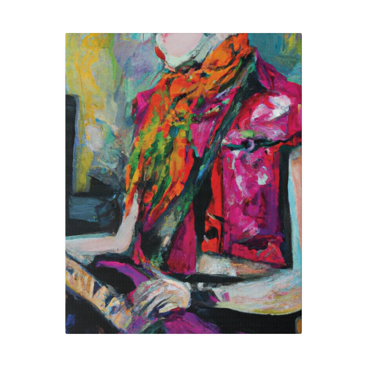 9053L - Rockstar Oil Painting Style Print | Poster | Home Decor | Wall Art | Music Art | Canvas
