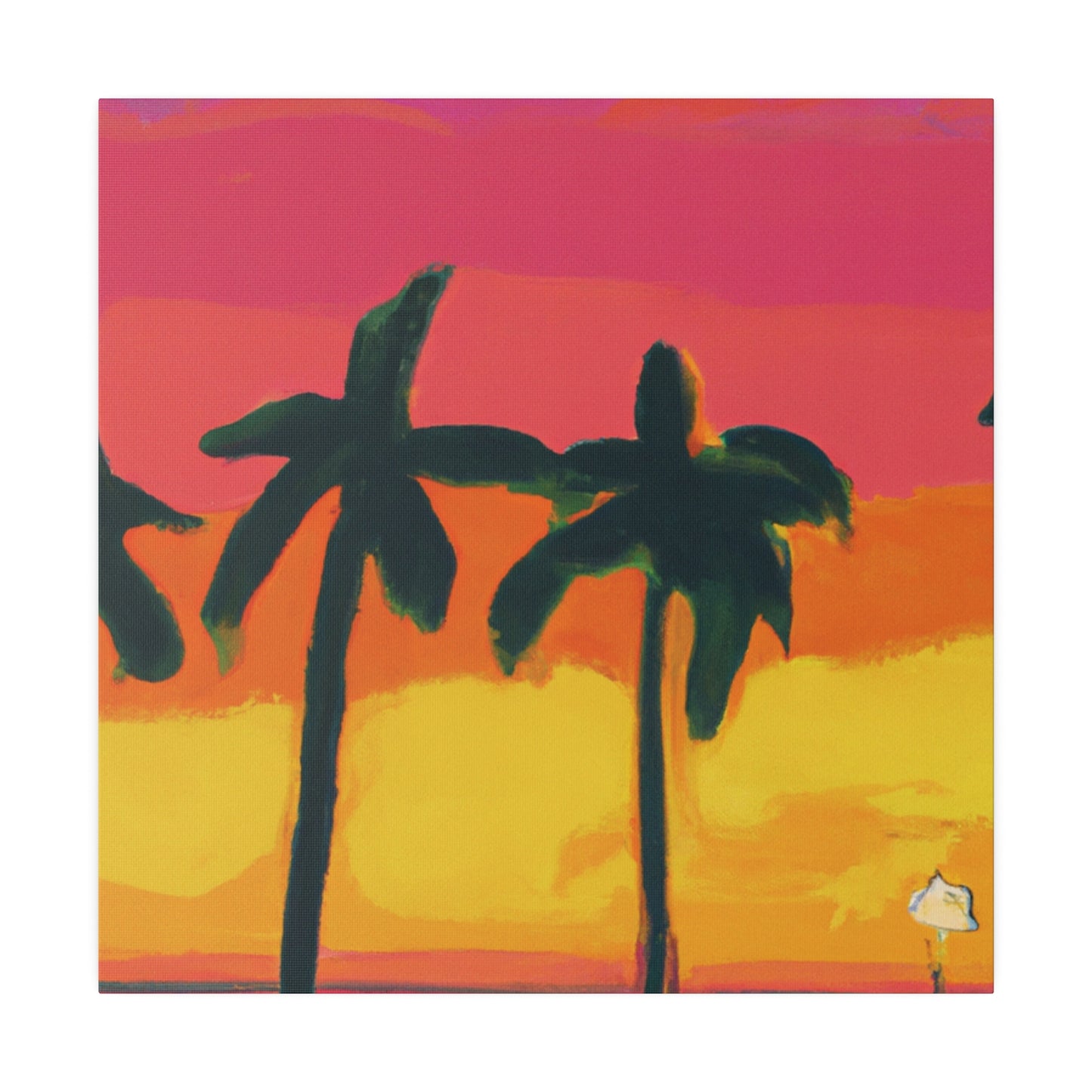 9642Q - Miami Beach Sunset Painting Print | Miami | Beach | Sunset | Poster | Home Decor | Wall Art | Canvas
