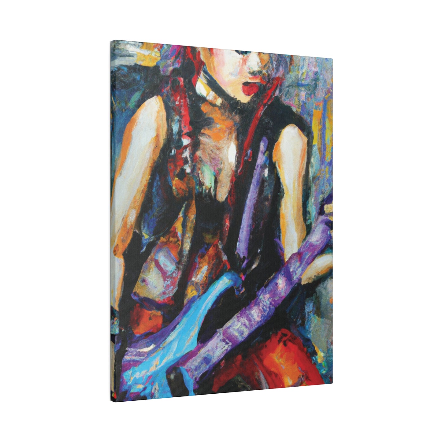 6251Z - Rockstar Oil Painting Style Print | Poster | Home Decor | Wall Art | Music Art | Canvas