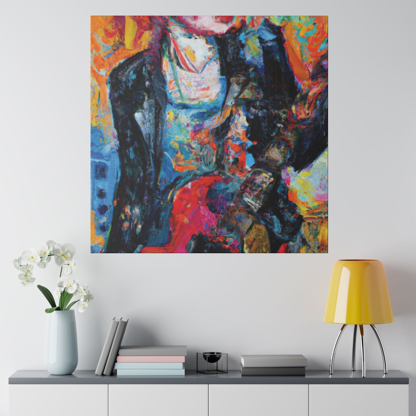 6278X - Rockstar Oil Painting Style Print | Poster | Home Decor | Wall Art | Music Art | Canvas