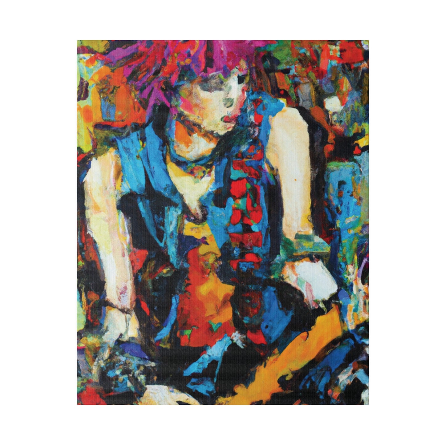 5373K - Rockstar Oil Painting Style Print | Poster | Home Decor | Wall Art | Music Art | Canvas