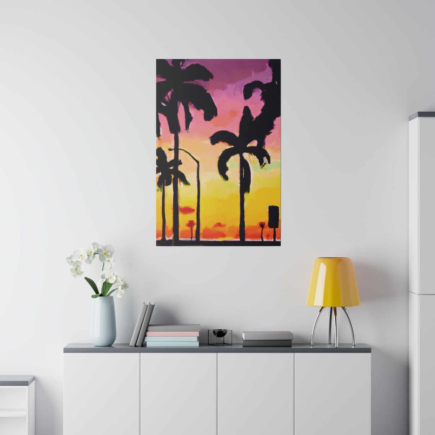 1792J - Miami Beach Sunset Painting Print | Miami | Beach | Sunset | Poster | Home Decor | Wall Art | Canvas