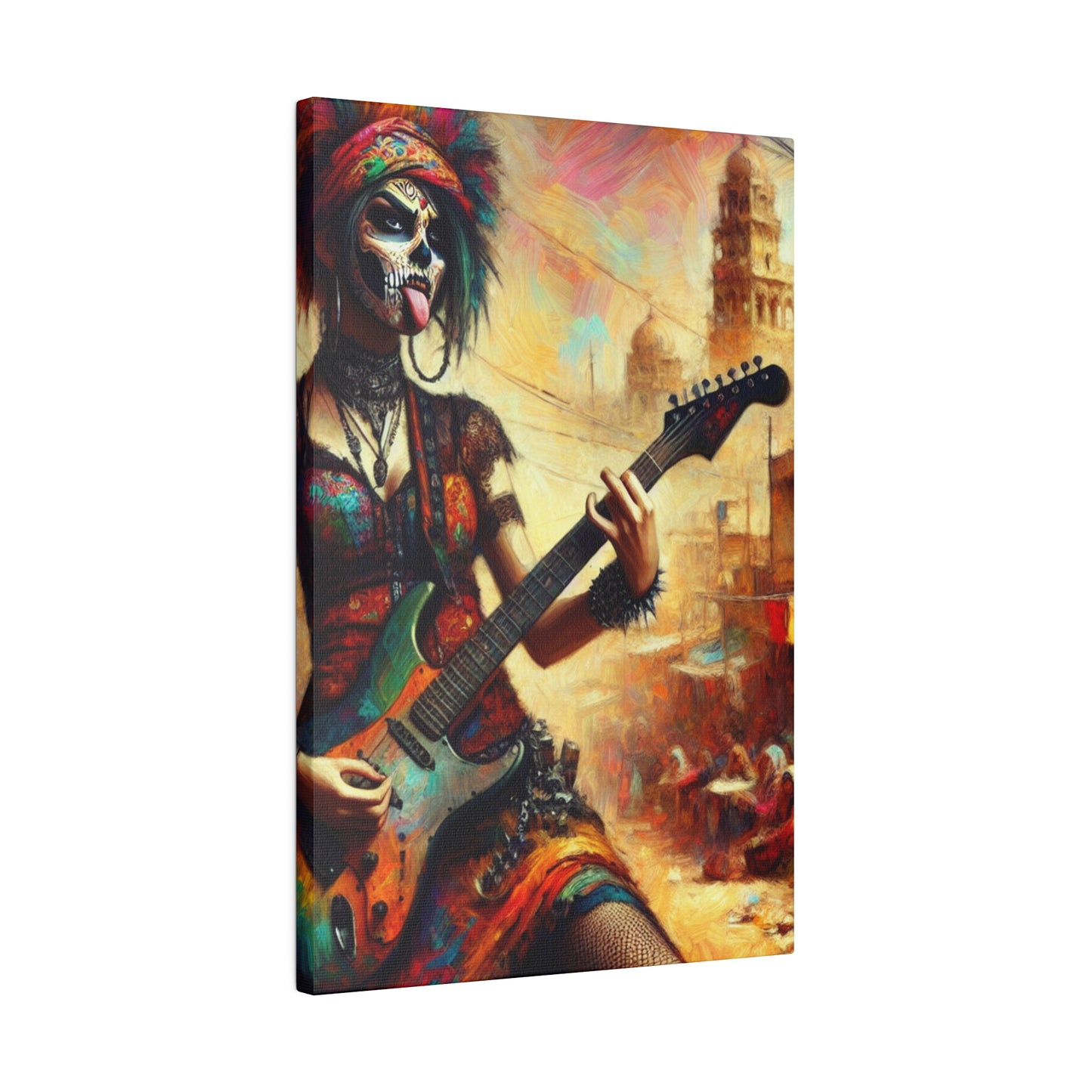 3752F - Rockstar Oil Painting Style Print | Poster | Home Decor | Wall Art | Music Art | Canvas