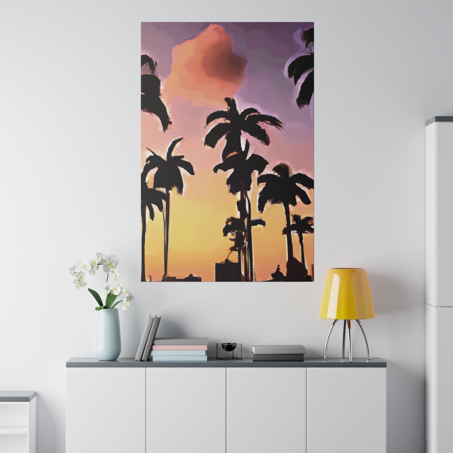 7792Z - Miami Beach Sunset Painting Print | Miami | Beach | Sunset | Poster | Home Decor | Wall Art | Canvas