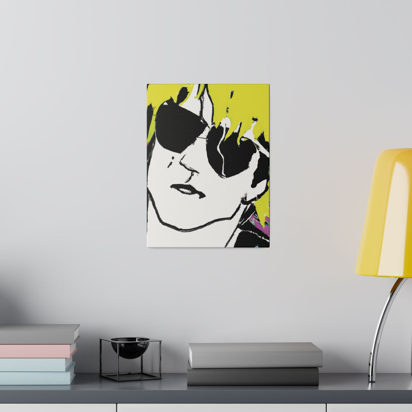 347H - Rockstar Painting Print | Face | Abstract | Poster | Home Decor | Wall Art | Music Art | Canvas