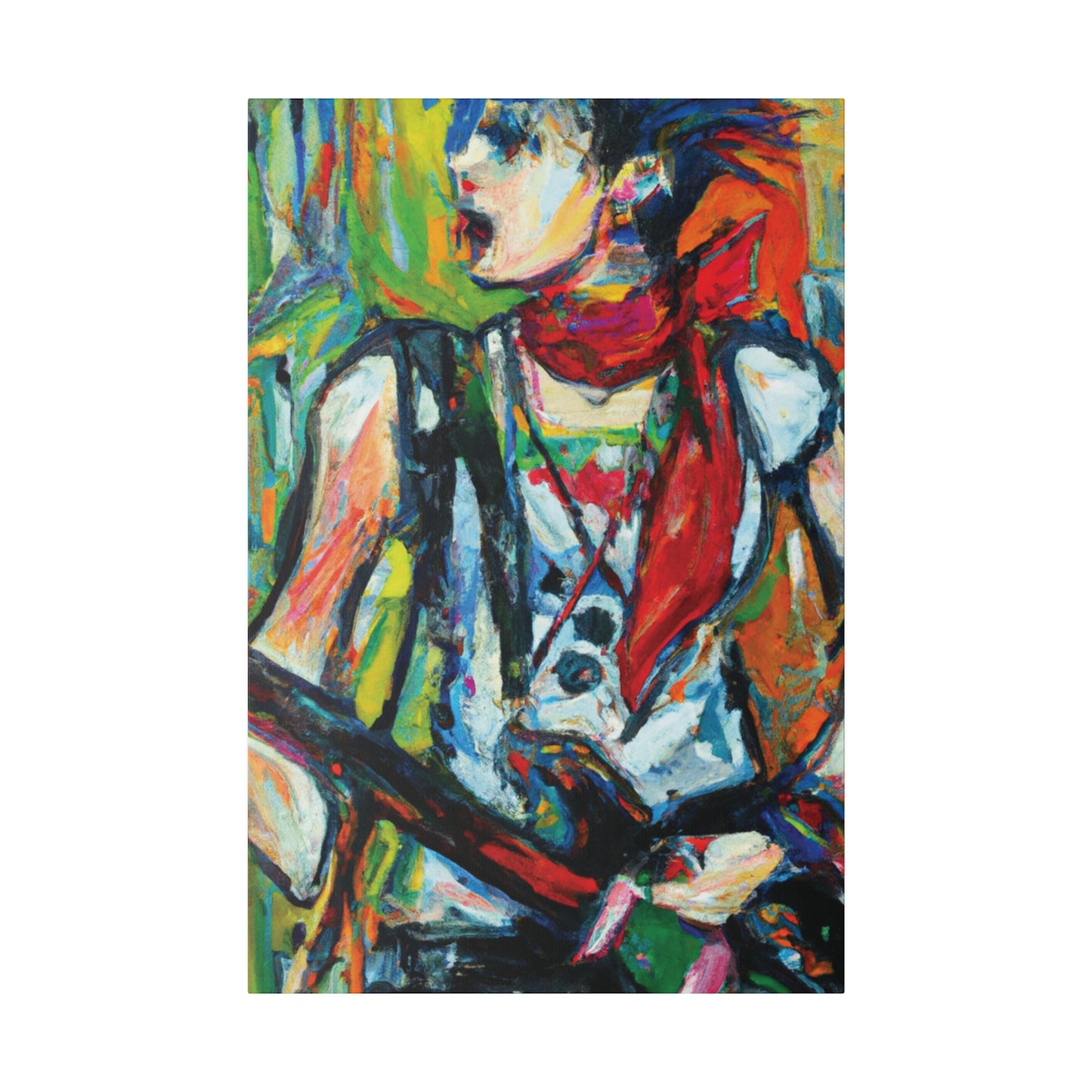 3713A - Rockstar Oil Painting Style Print | Poster | Home Decor | Wall Art | Music Art | Canvas