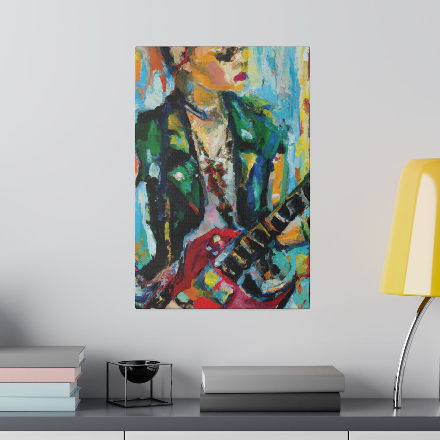 8554D - Rockstar Oil Painting Style Print | Poster | Home Decor | Wall Art | Music Art | Canvas