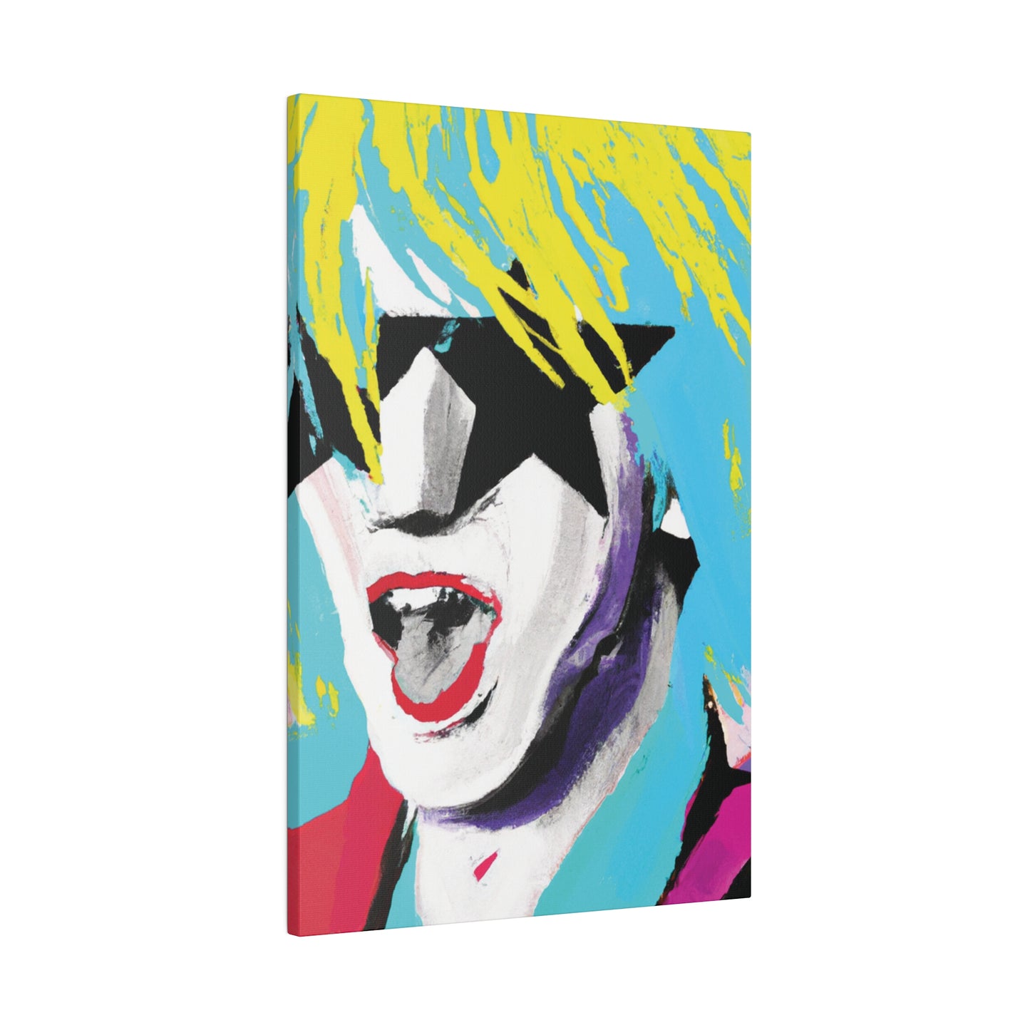 8736P - Rockstar Painting Print | Face | Abstract | Poster | Home Decor | Wall Art | Music Art | Canvas