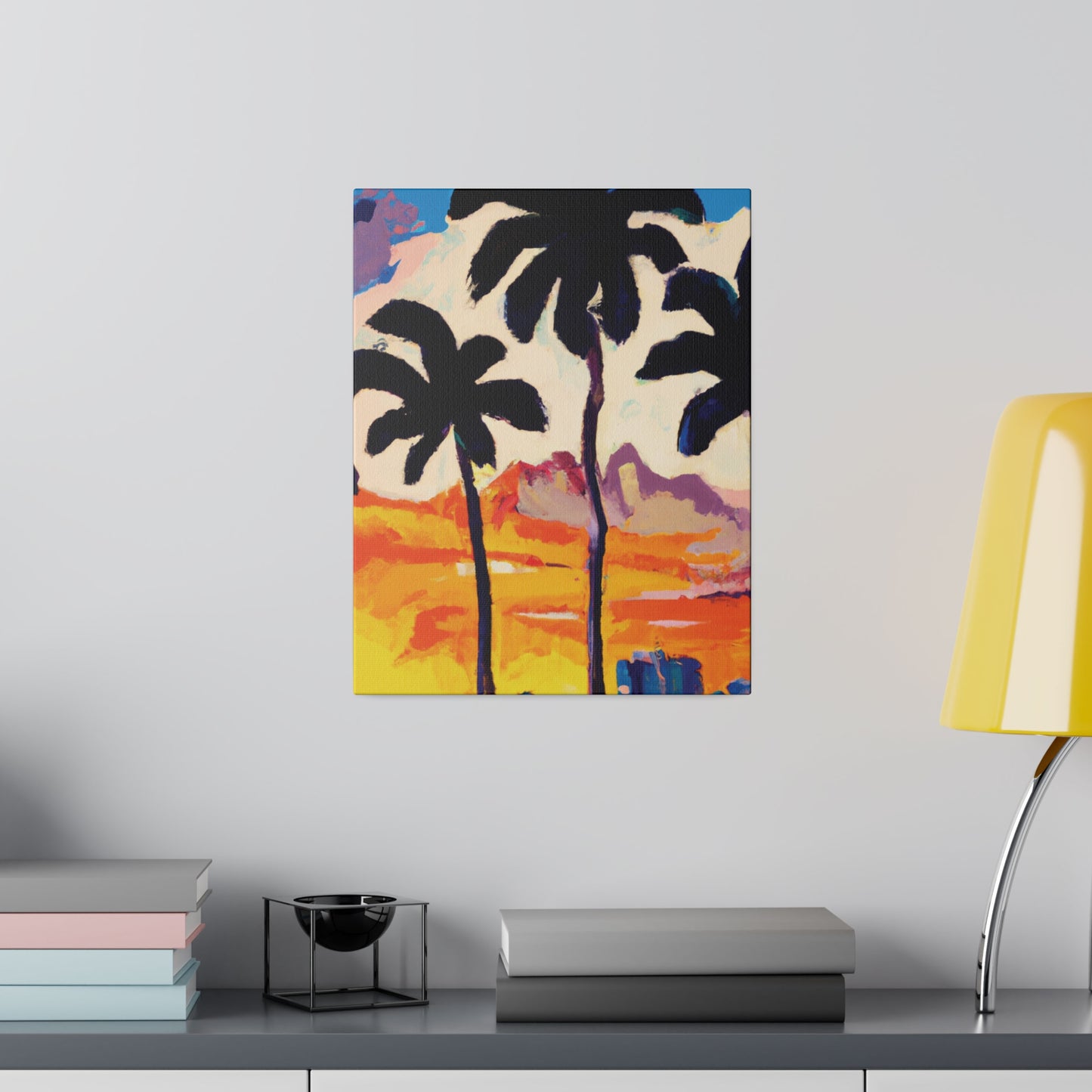 6586K - Miami Beach Sunset Painting Print | Miami | Beach | Sunset | Poster | Home Decor | Wall Art | Canvas