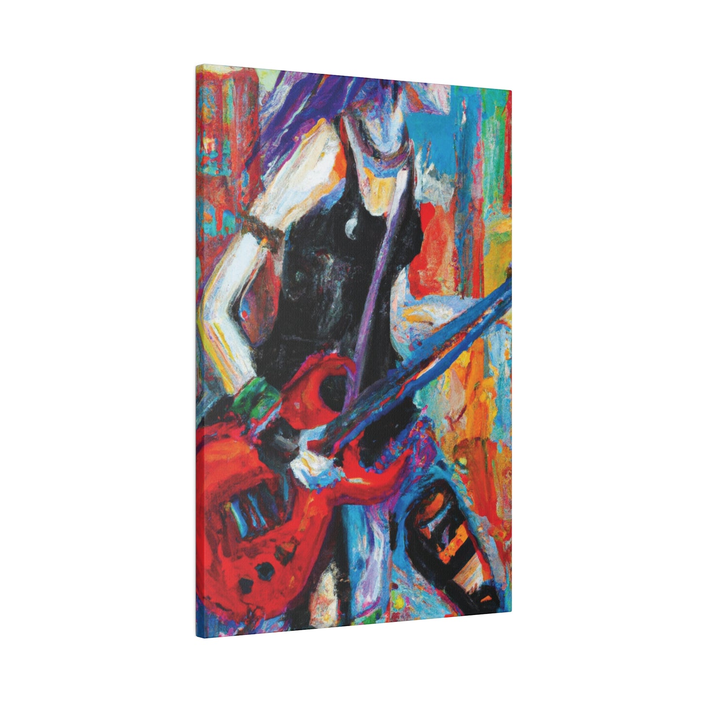 7384Q - Rockstar Oil Painting Style Print | Poster | Home Decor | Wall Art | Music Art | Canvas