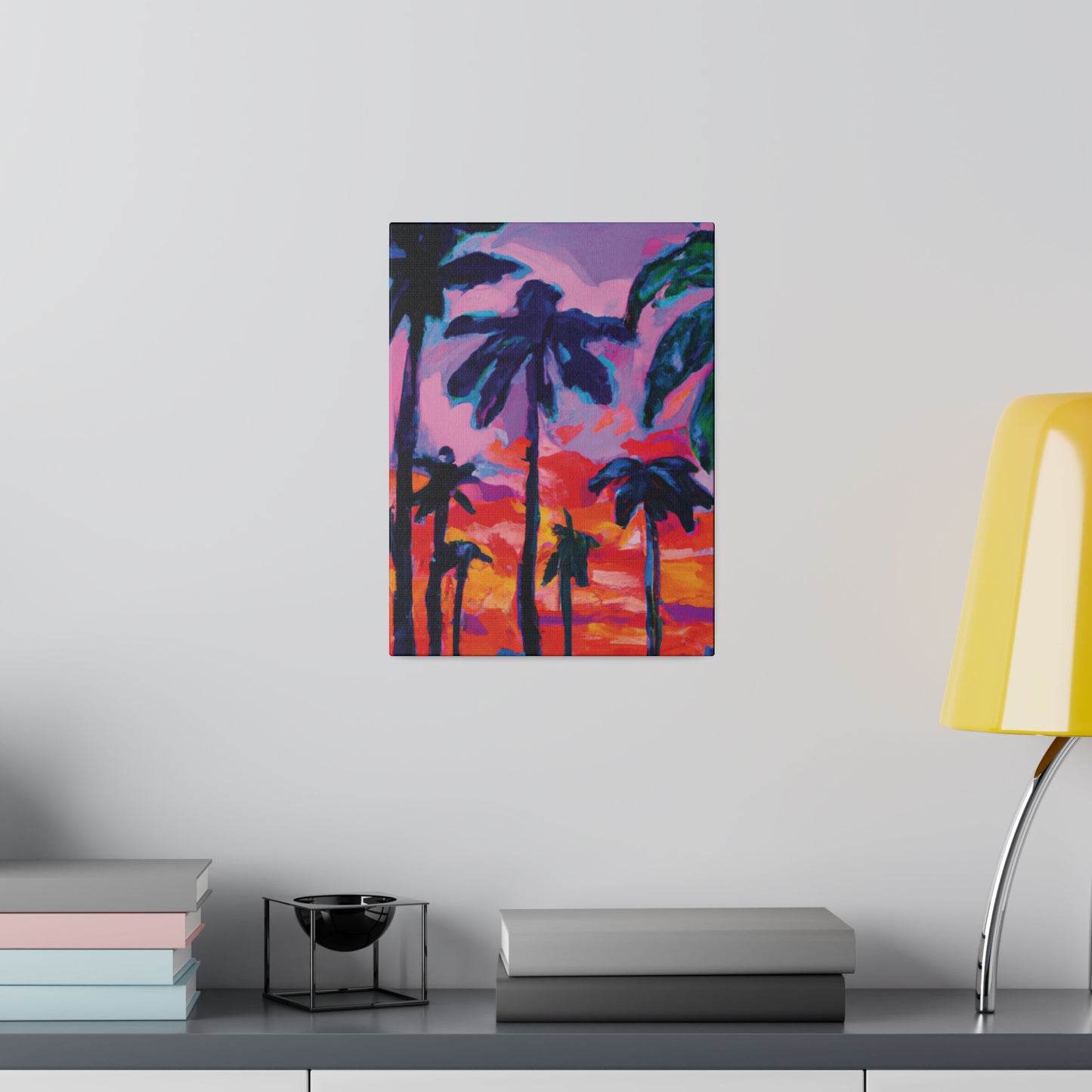 4754Q - Miami Beach Sunset Painting Print | Miami | Beach | Sunset | Poster | Home Decor | Wall Art | Canvas