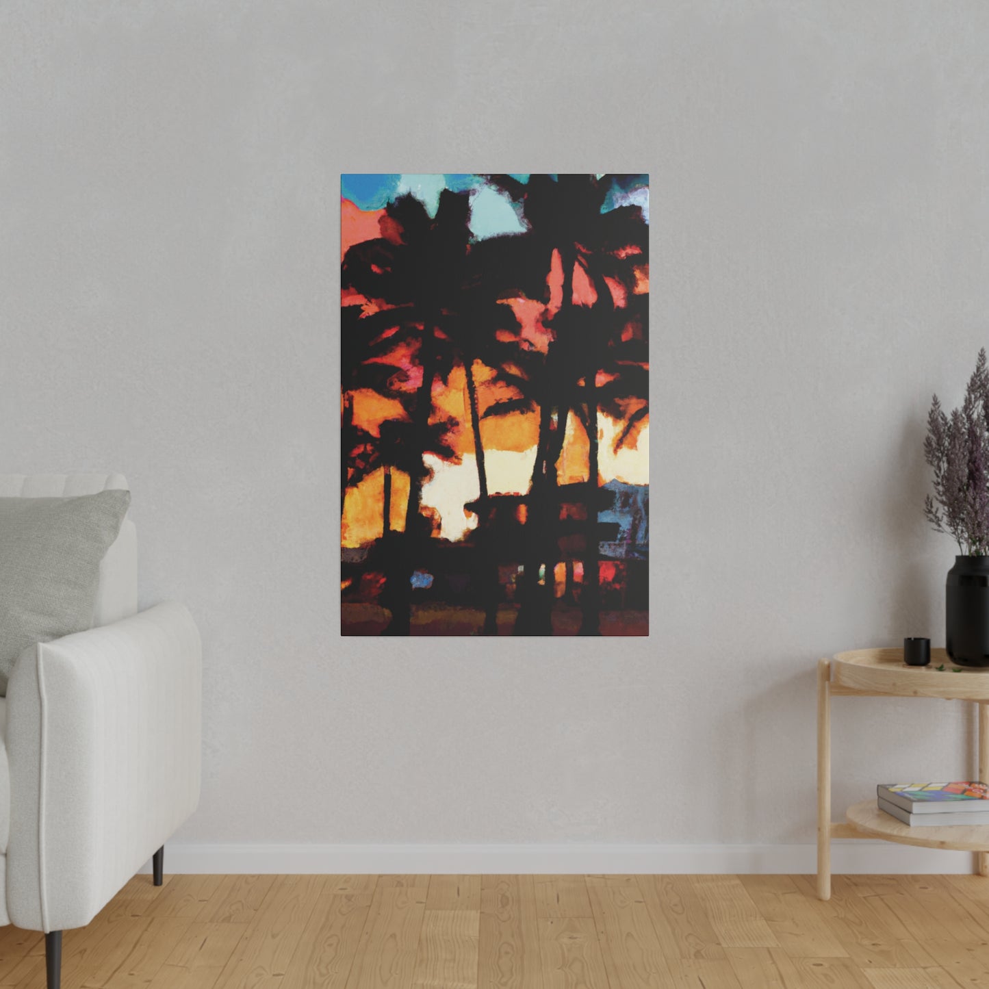 8498K - Miami Beach Sunset Painting Print | Miami | Beach | Sunset | Poster | Home Decor | Wall Art | Canvas