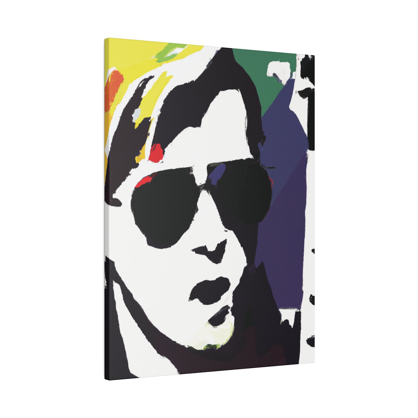 3723C - Rockstar Painting Print | Face | Abstract | Poster | Home Decor | Wall Art | Music Art | Canvas