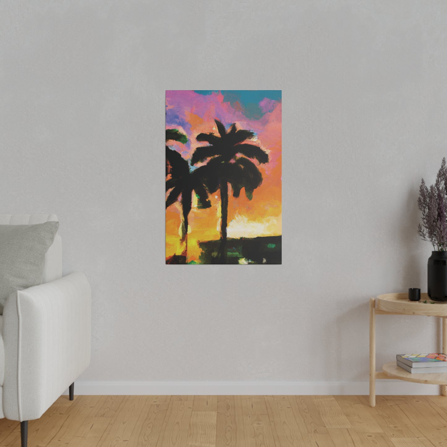 1532W - Miami Beach Sunset Painting Print | Miami | Beach | Sunset | Poster | Home Decor | Wall Art | Canvas