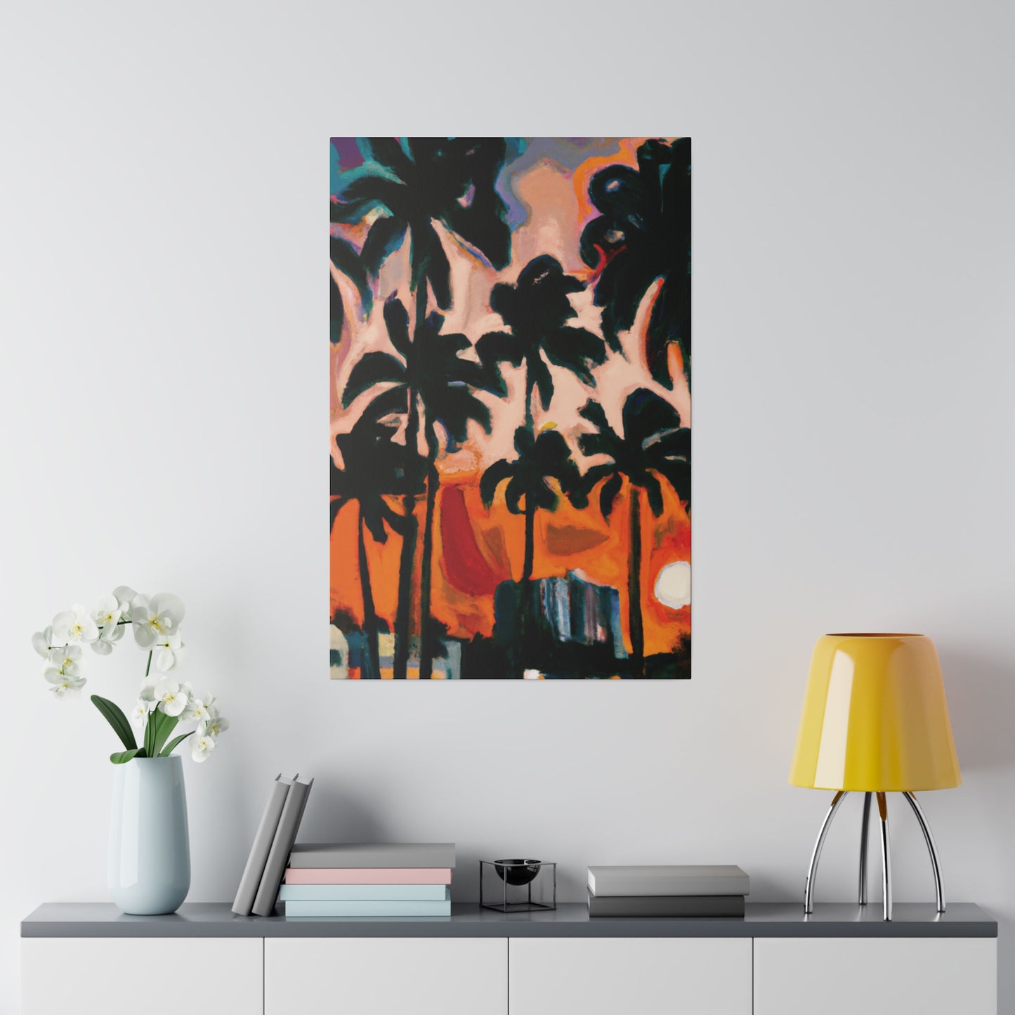 4317T - Miami Beach Sunset Painting Print | Miami | Beach | Sunset | Poster | Home Decor | Wall Art | Canvas