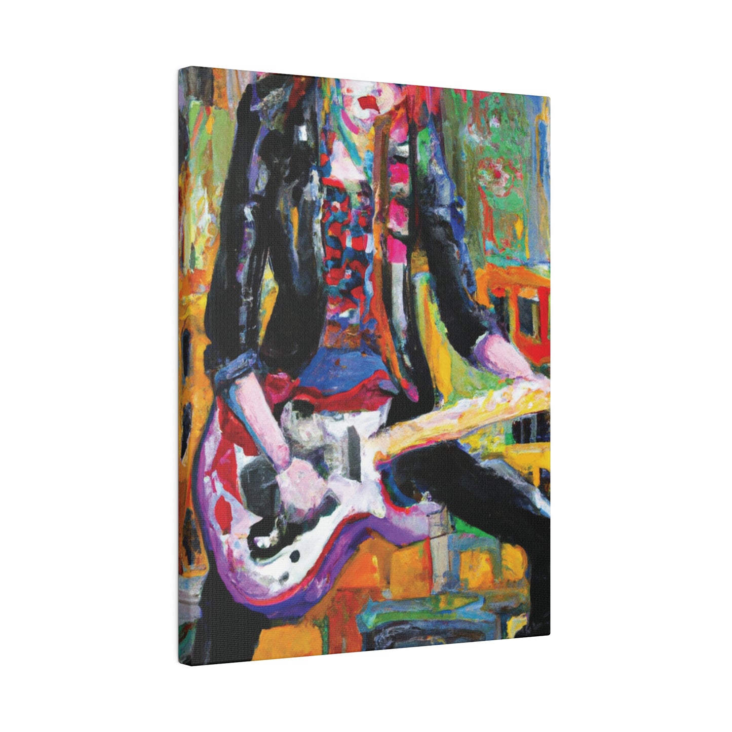 834H - Rockstar Oil Painting Style Print | Poster | Home Decor | Wall Art | Music Art | Canvas