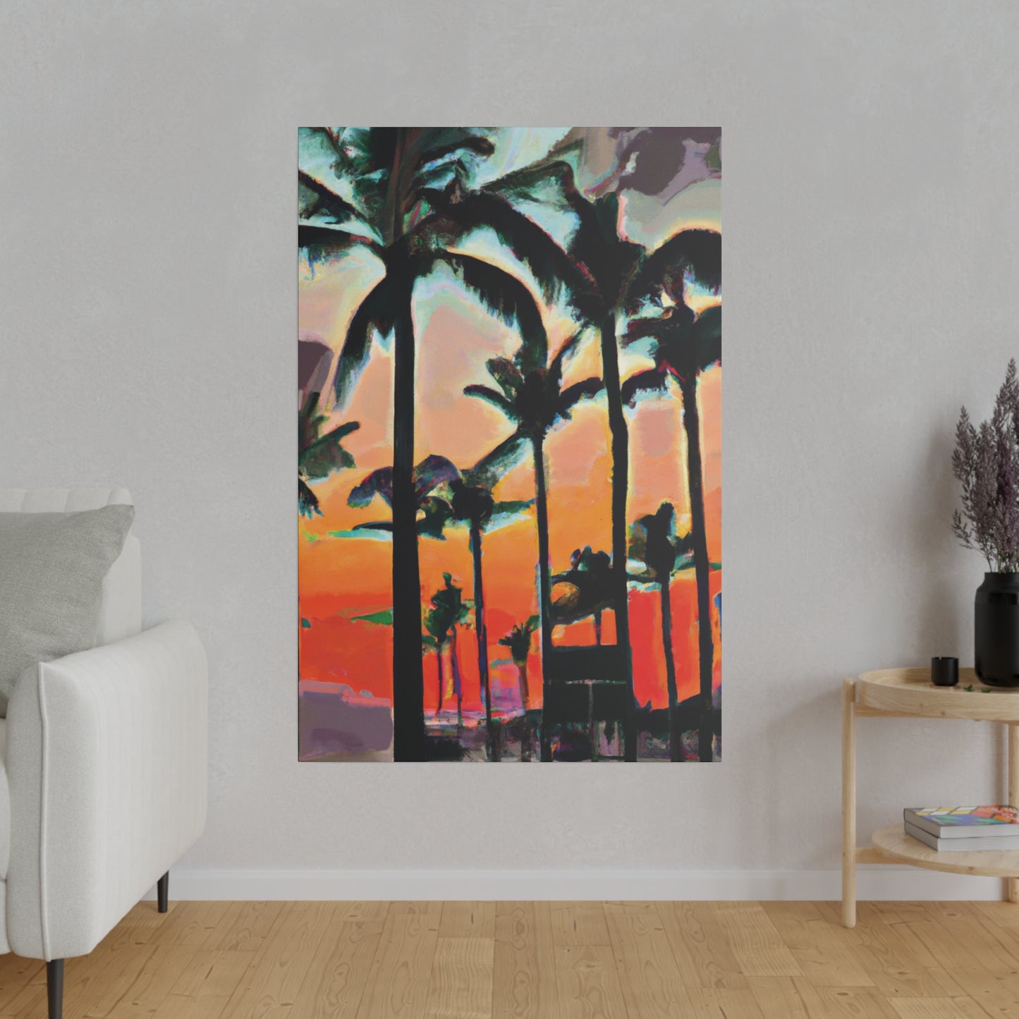 4891A - Miami Beach Sunset Painting Print | Miami | Beach | Sunset | Poster | Home Decor | Wall Art | Canvas