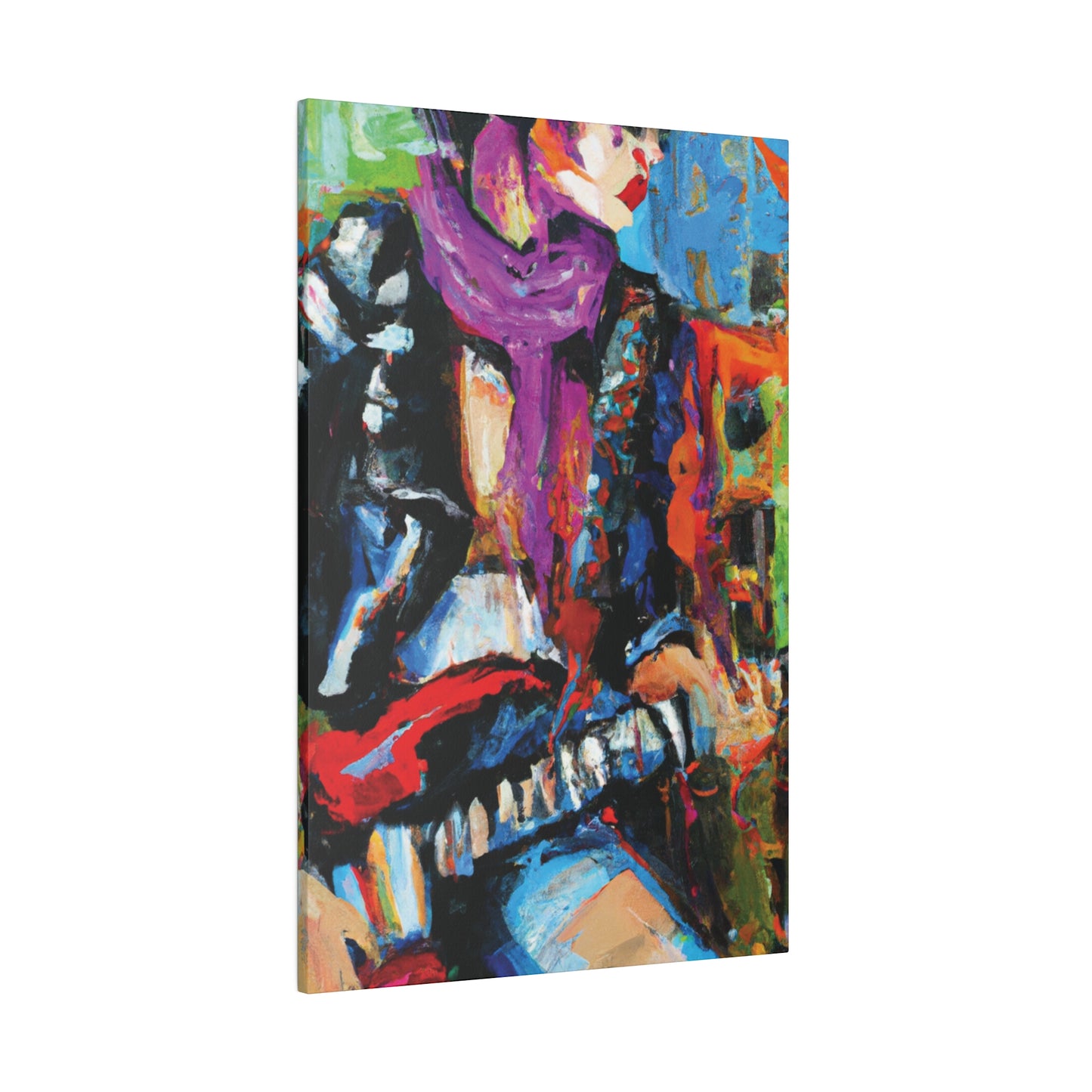 6696F - Rockstar Oil Painting Style Print | Poster | Home Decor | Wall Art | Music Art | Canvas