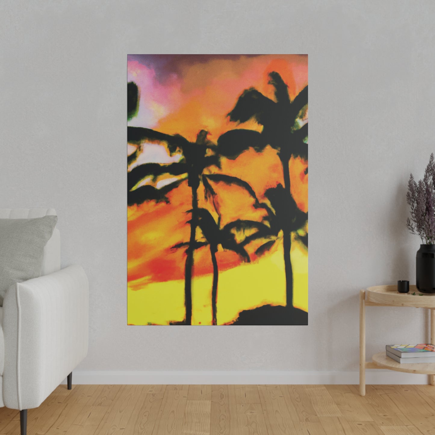8694V - Miami Beach Sunset Painting Print | Miami | Beach | Sunset | Poster | Home Decor | Wall Art | Canvas