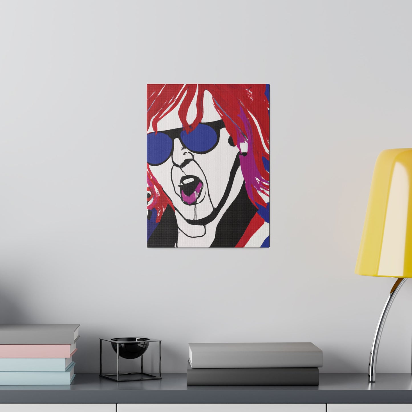 4739V - Rockstar Painting Print | Face | Abstract | Poster | Home Decor | Wall Art | Music Art | Canvas