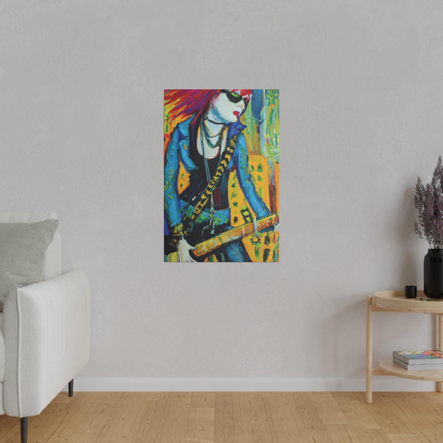 2344X - Rockstar Oil Painting Style Print | Poster | Home Decor | Wall Art | Music Art | Canvas