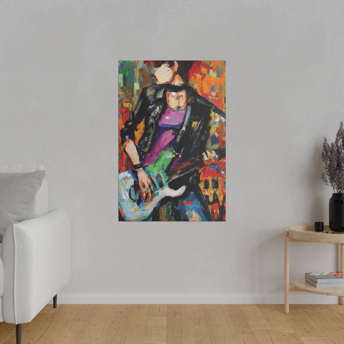 4895R - Rockstar Oil Painting Style Print | Poster | Home Decor | Wall Art | Music Art | Canvas