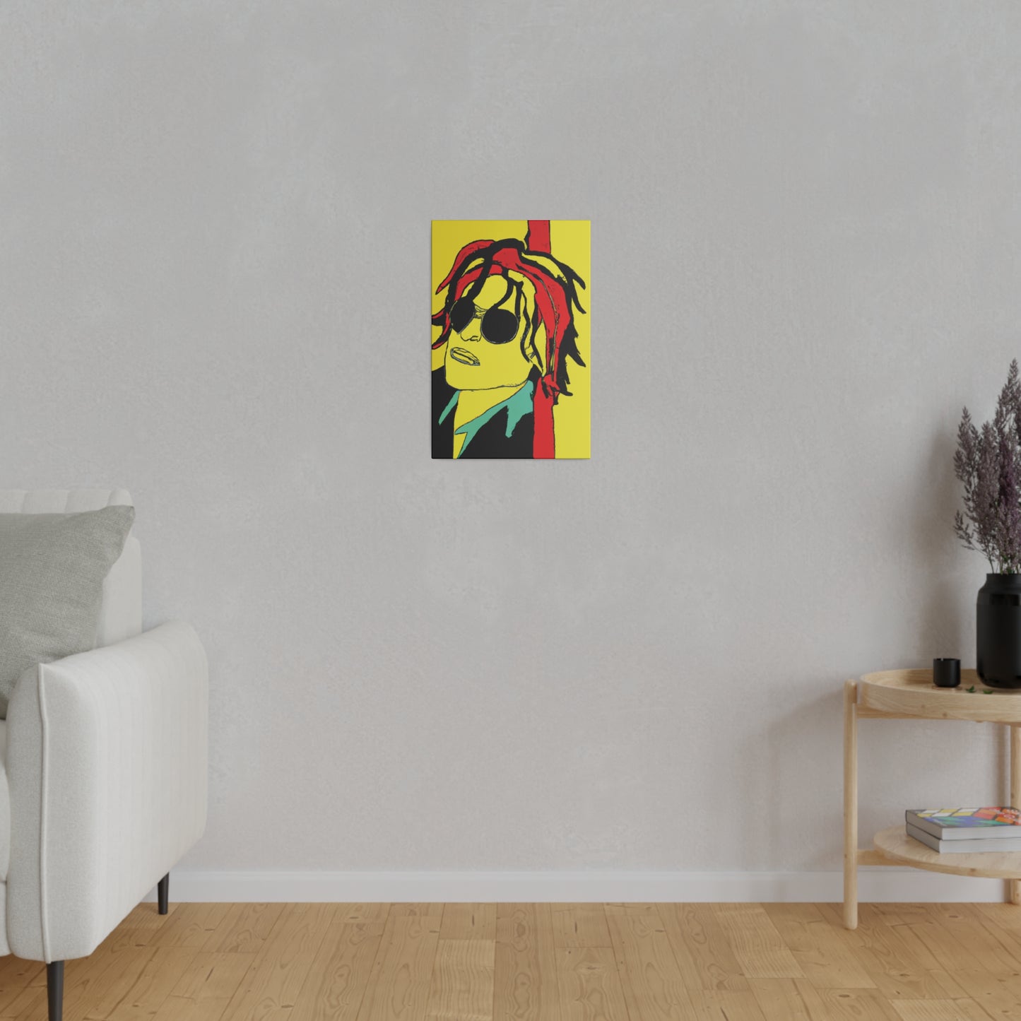 4551W - Rockstar Painting Print | Face | Abstract | Poster | Home Decor | Wall Art | Music Art | Canvas