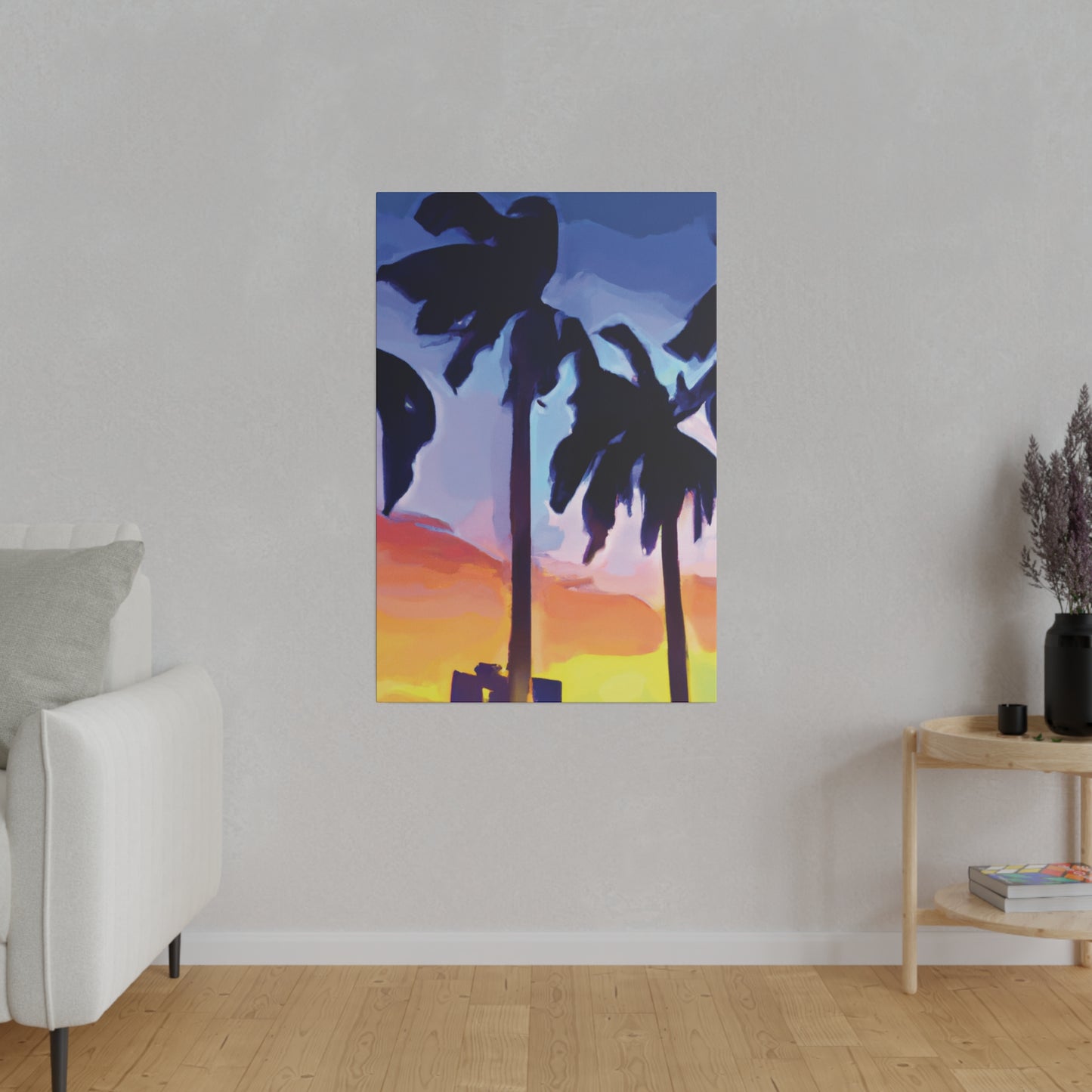 8208A - Miami Beach Sunset Painting Print | Miami | Beach | Sunset | Poster | Home Decor | Wall Art | Canvas