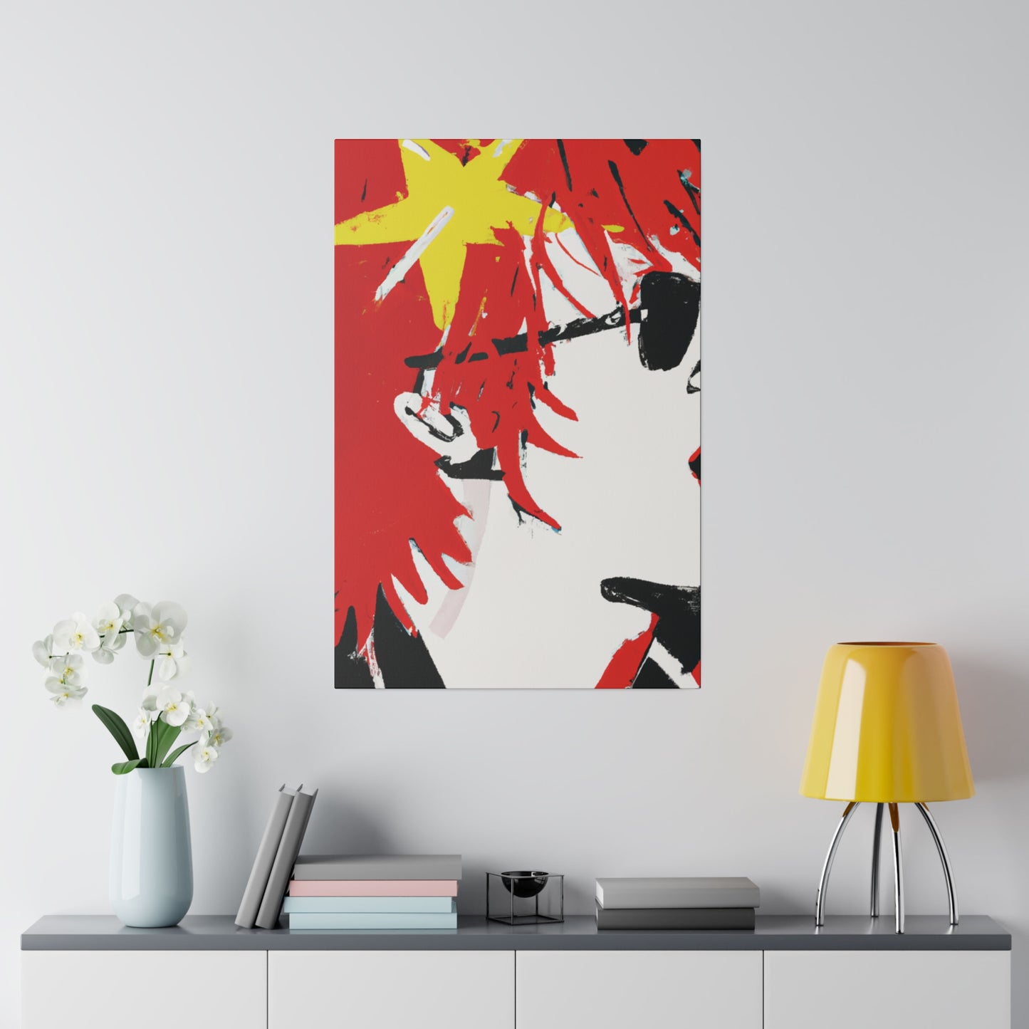 4682S - Rockstar Painting Print | Face | Abstract | Poster | Home Decor | Wall Art | Music Art | Canvas