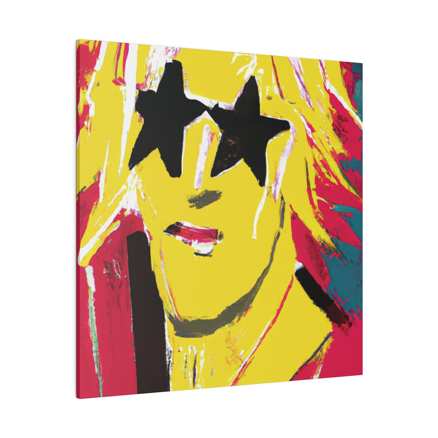 5263T - Rockstar Painting Print | Face | Abstract | Poster | Home Decor | Wall Art | Music Art | Canvas