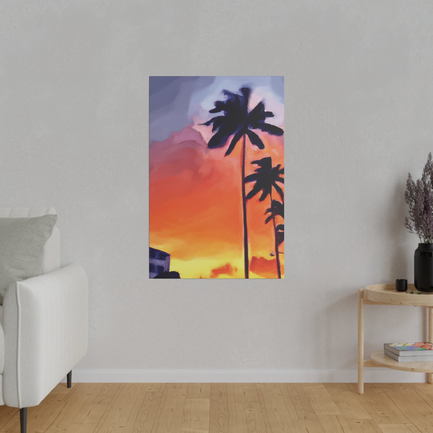 8625A - Miami Beach Sunset Painting Print | Miami | Beach | Sunset | Poster | Home Decor | Wall Art | Canvas