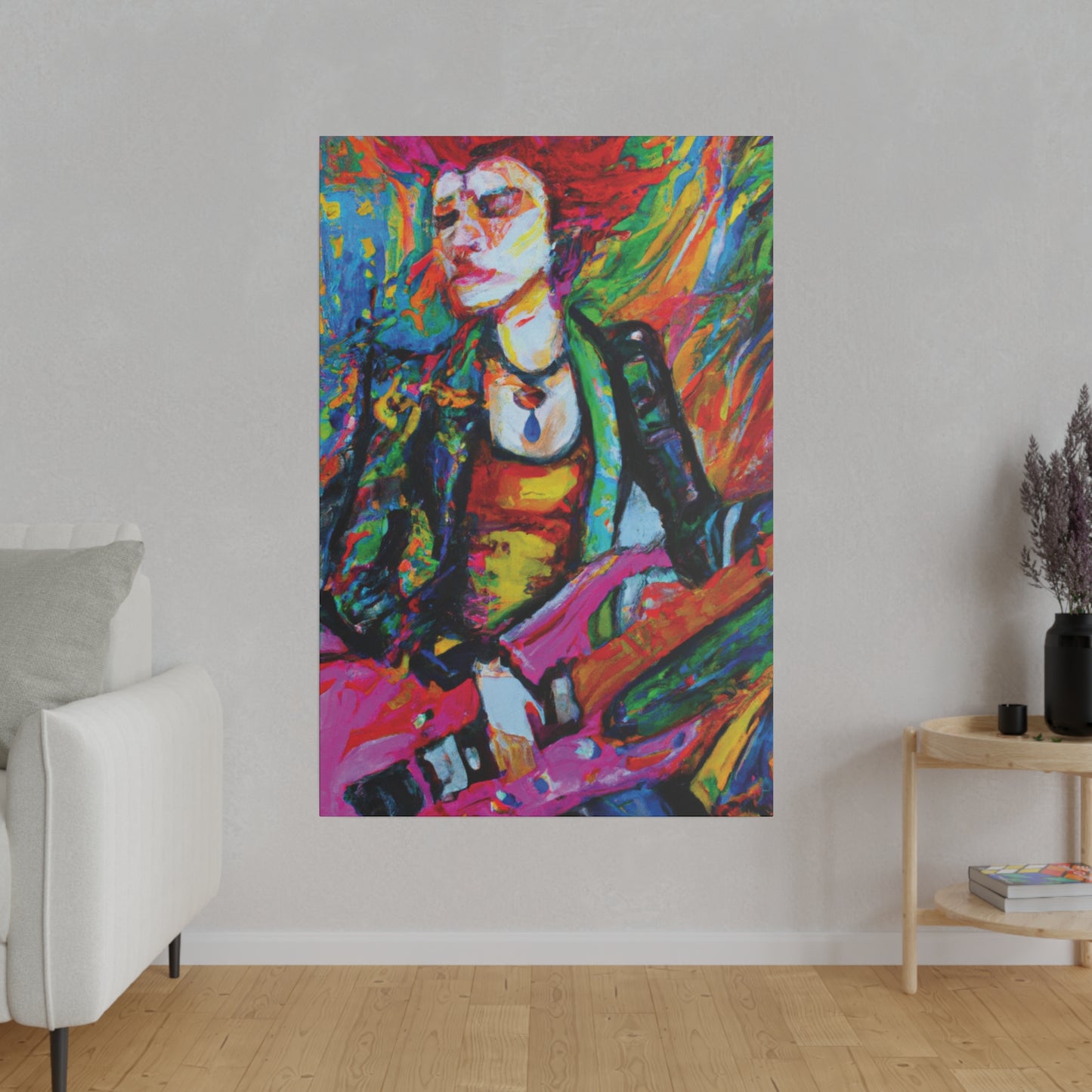 8293B - Rockstar Oil Painting Style Print | Poster | Home Decor | Wall Art | Music Art | Canvas