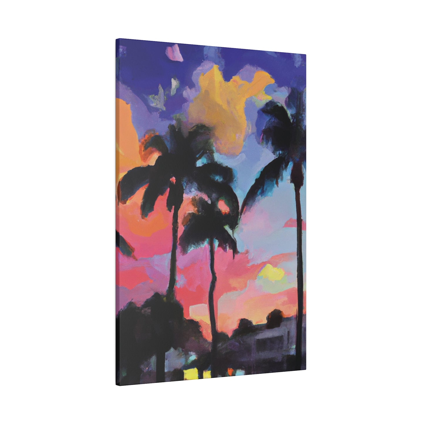 5334Q - Miami Beach Sunset Painting Print | Miami | Beach | Sunset | Poster | Home Decor | Wall Art | Canvas