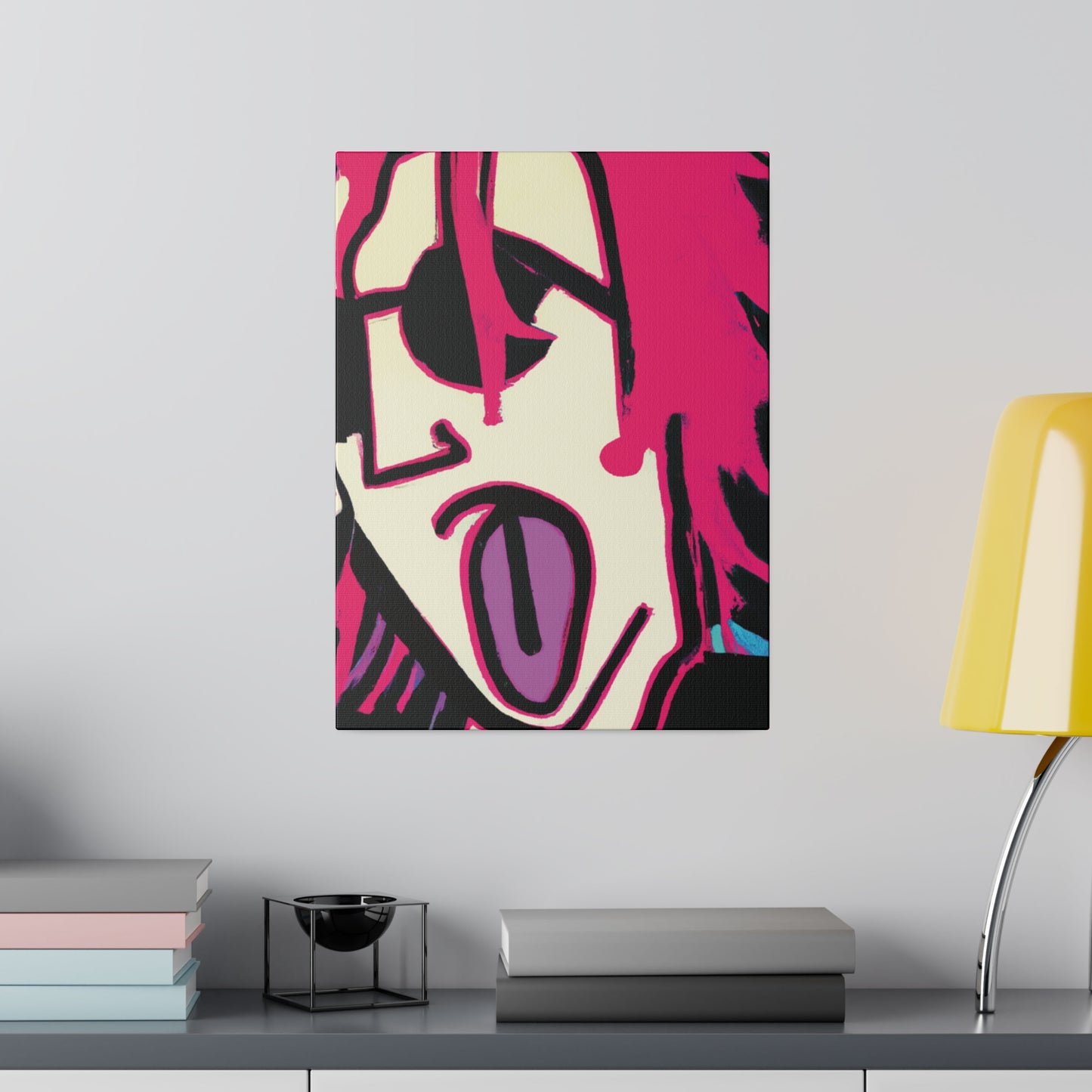 7356Q - Rockstar Painting Print | Face | Abstract | Poster | Home Decor | Wall Art | Music Art | Canvas