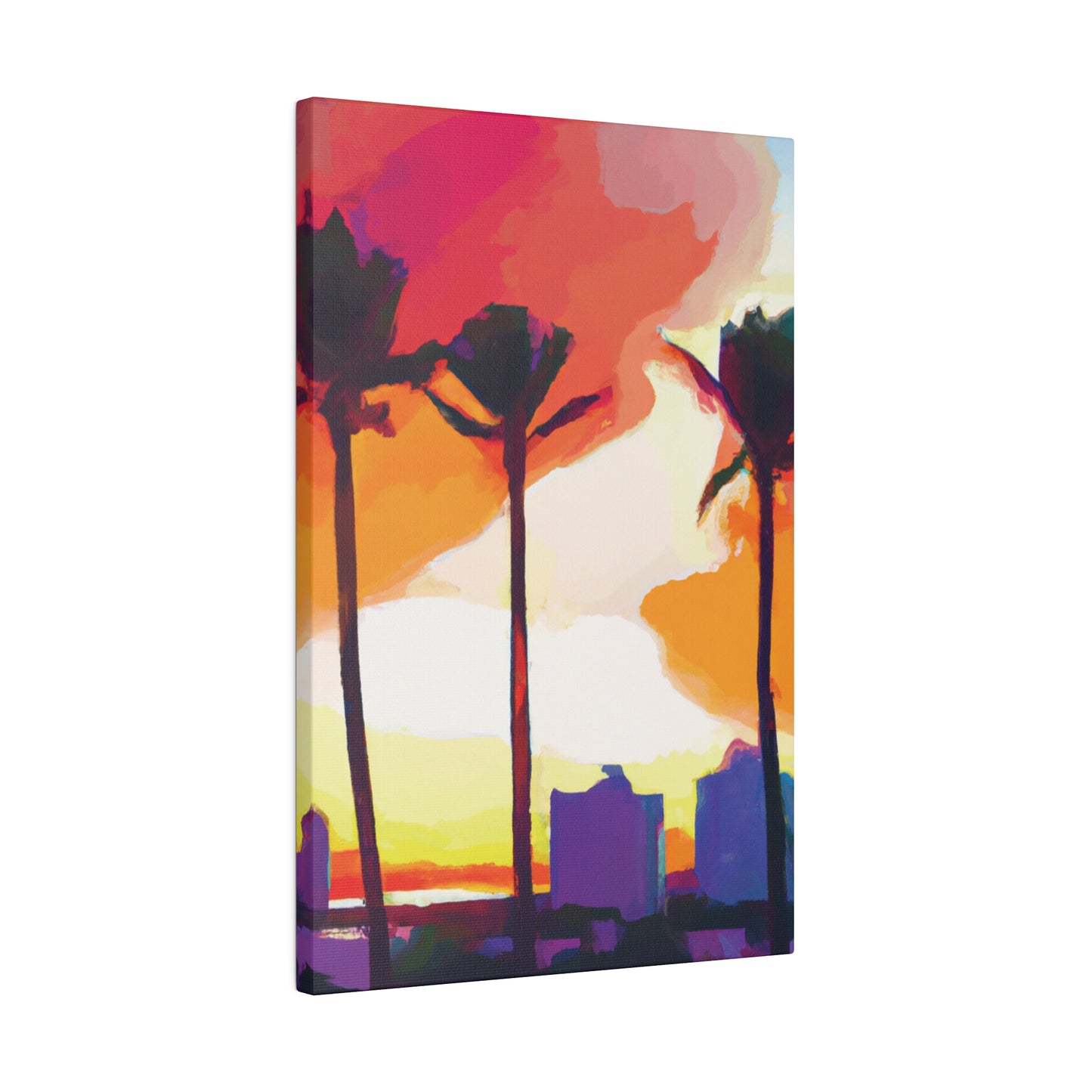 1605J - Miami Beach Sunset Painting Print | Miami | Beach | Sunset | Poster | Home Decor | Wall Art | Canvas