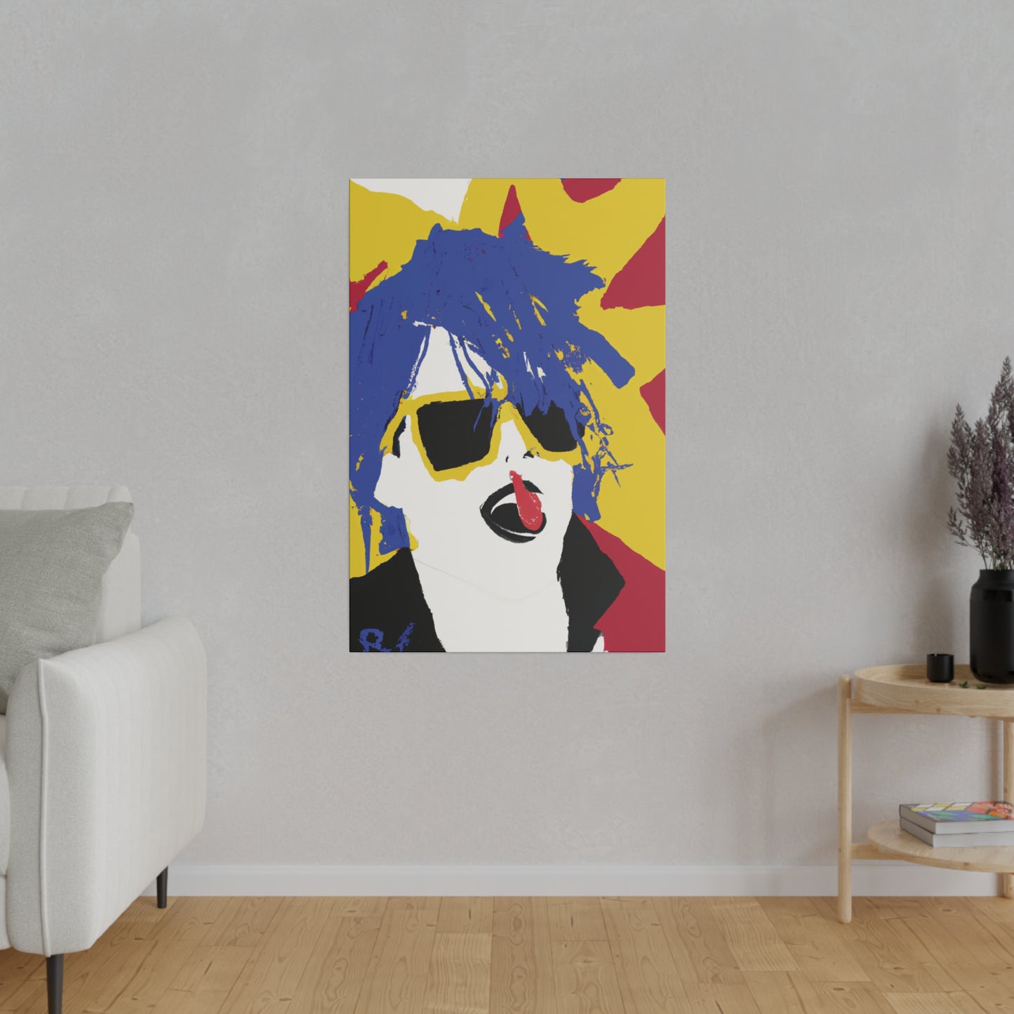 3157P - Rockstar Painting Print | Face | Abstract | Poster | Home Decor | Wall Art | Music Art | Canvas