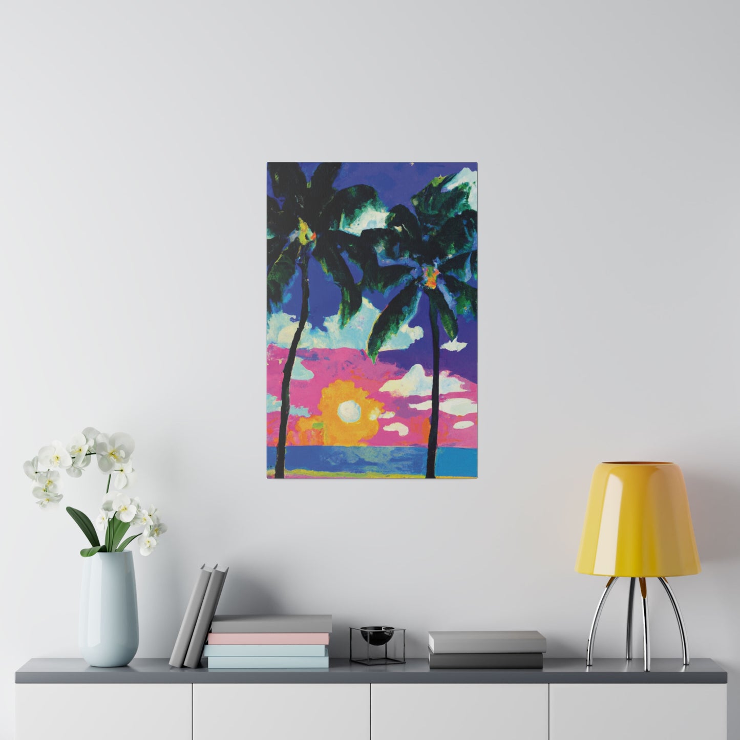 1951V - Miami Beach Sunset Painting Print | Miami | Beach | Sunset | Poster | Home Decor | Wall Art | Canvas