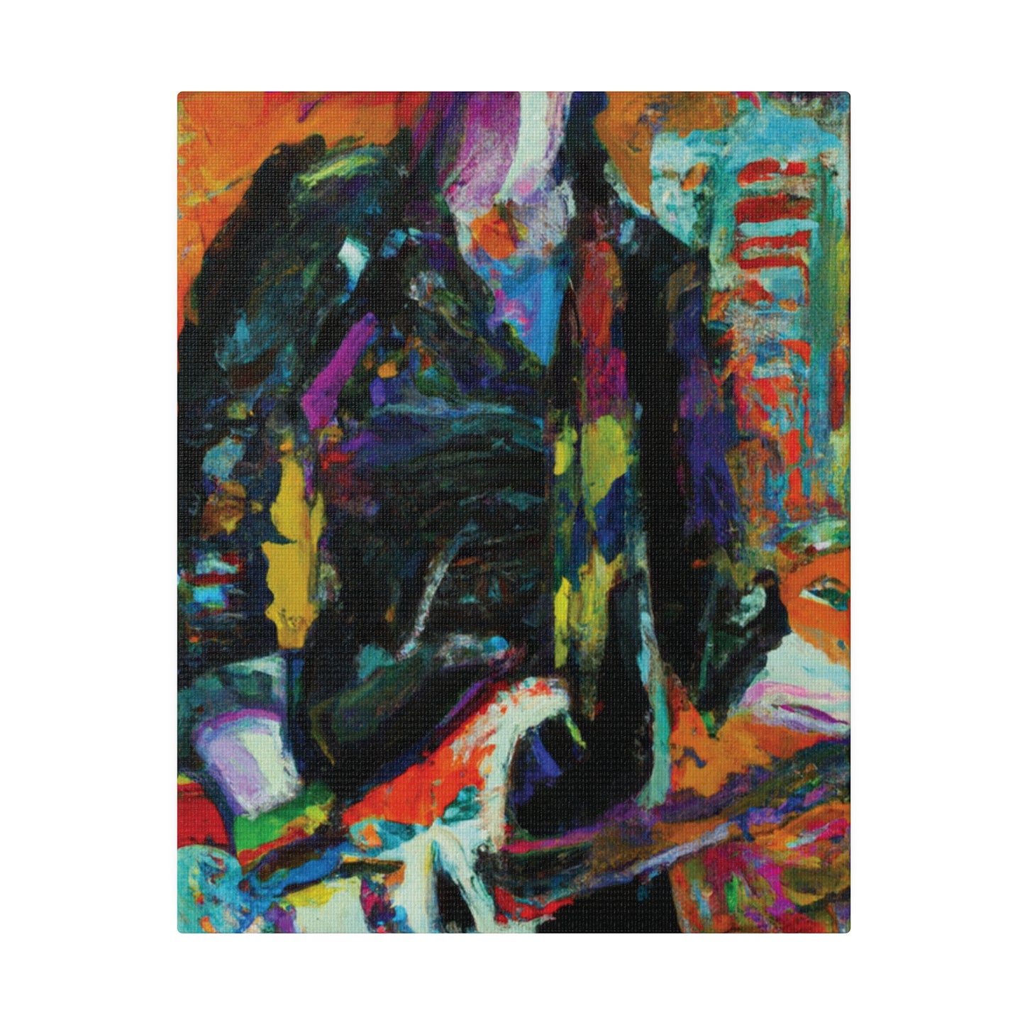 8673Z - Rockstar Oil Painting Style Print | Poster | Home Decor | Wall Art | Music Art | Canvas