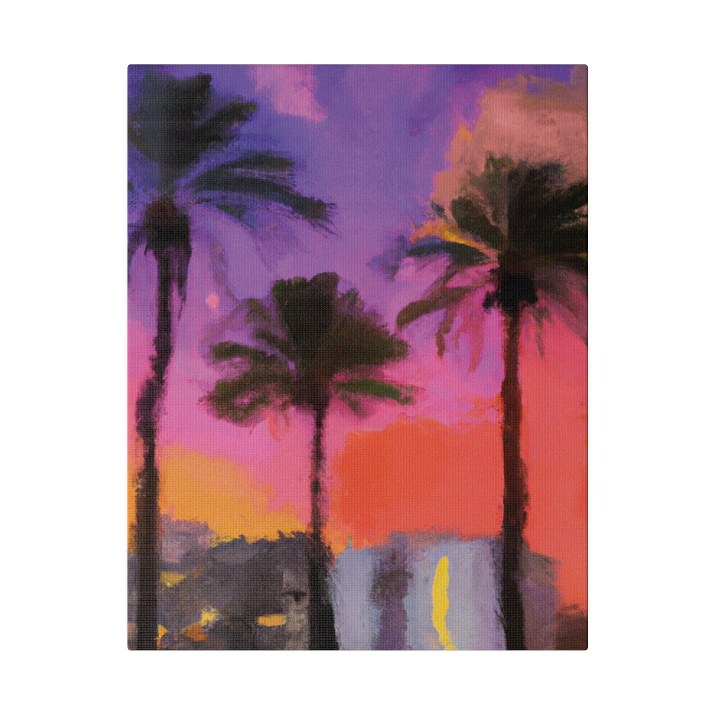 722V - Miami Beach Sunset Painting Print | Miami | Beach | Sunset | Poster | Home Decor | Wall Art | Canvas