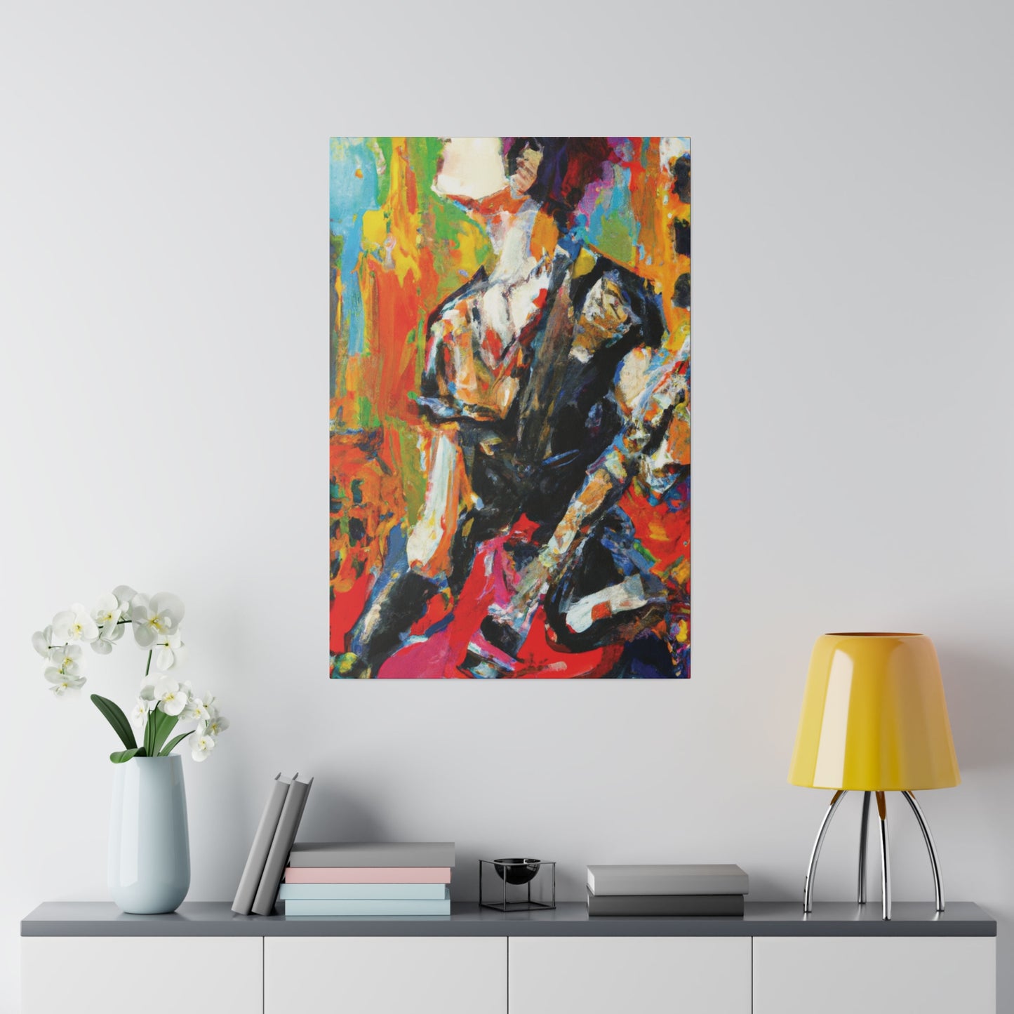 5867V - Rockstar Oil Painting Style Print | Poster | Home Decor | Wall Art | Music Art | Canvas