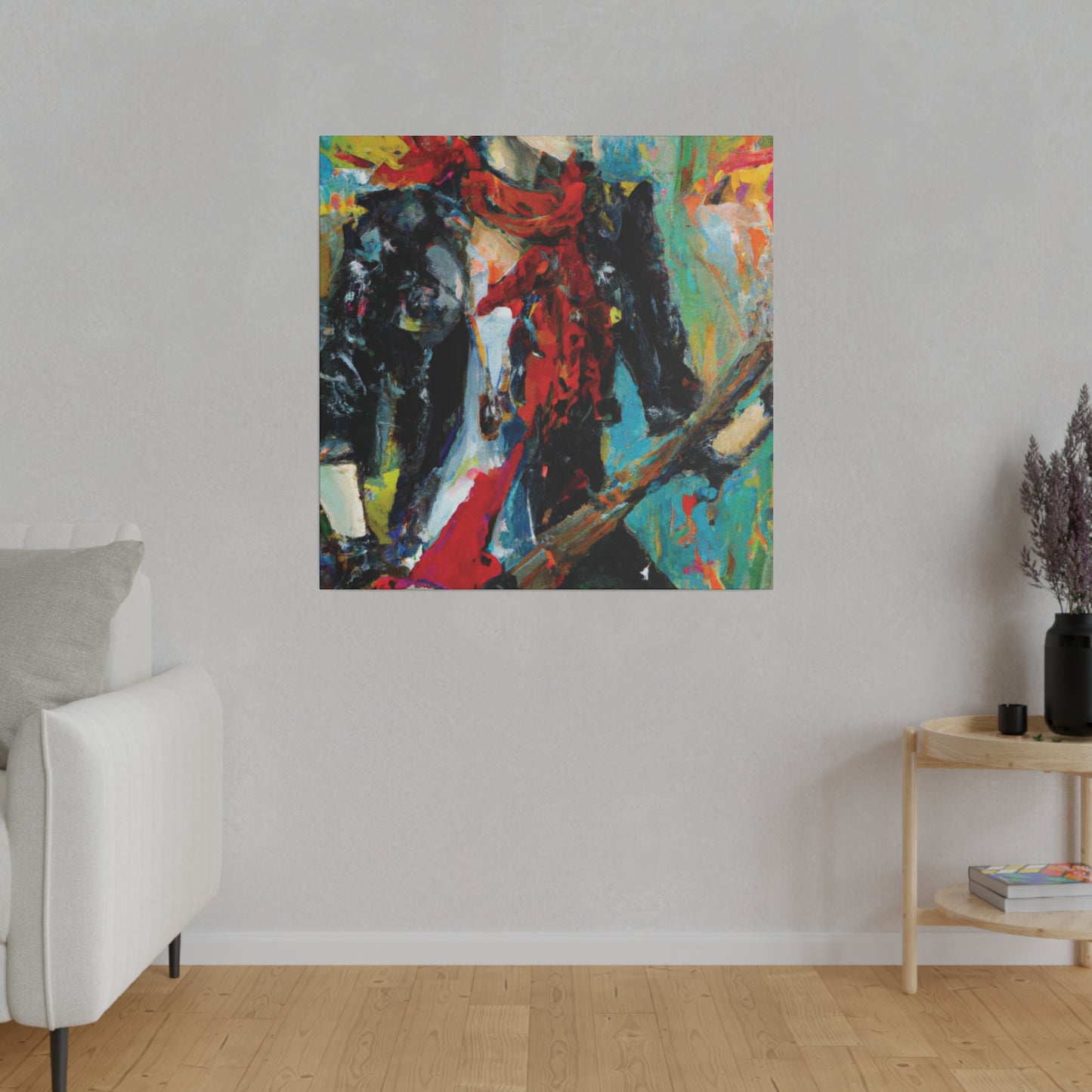 4292C - Rockstar Oil Painting Style Print | Poster | Home Decor | Wall Art | Music Art | Canvas