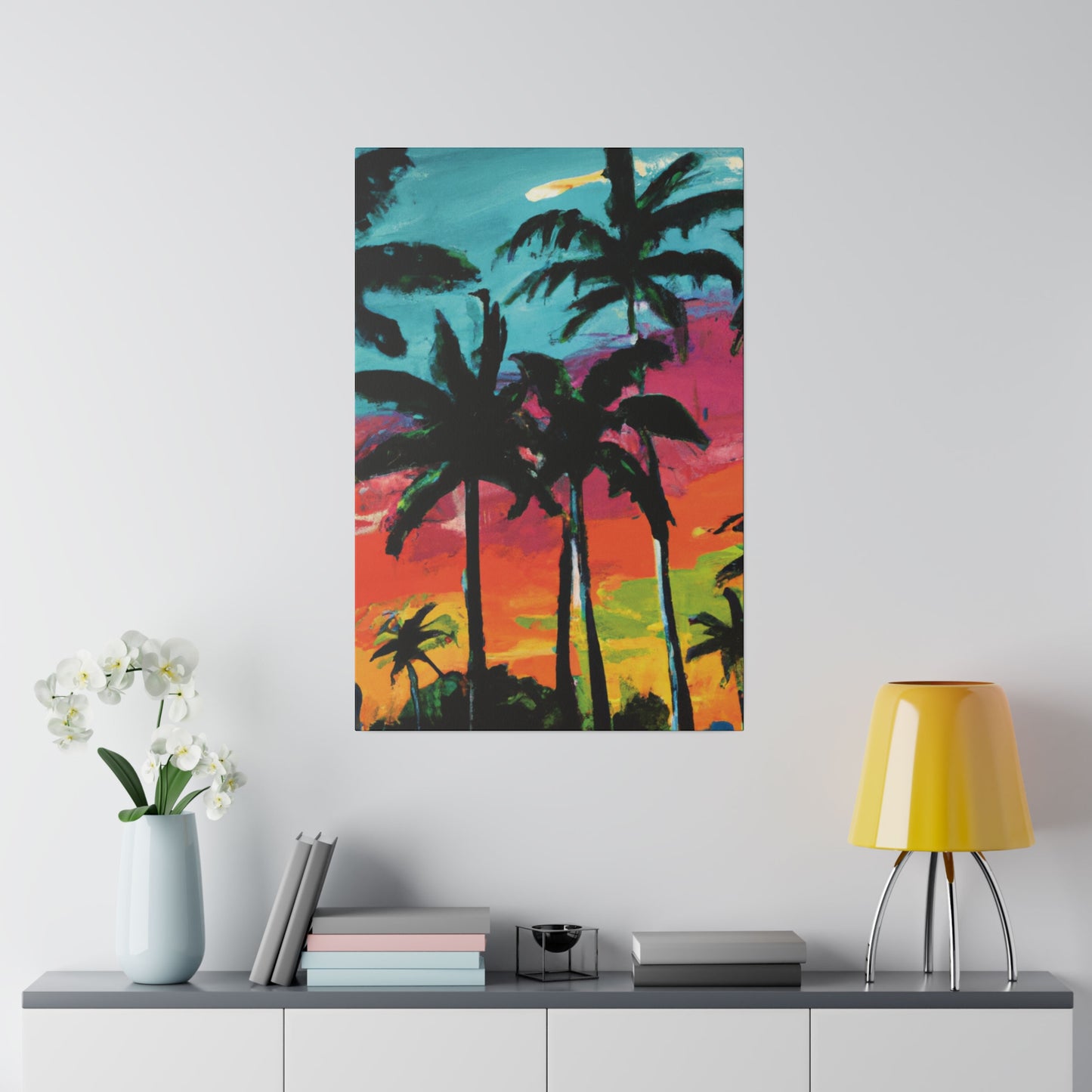 9761F - Miami Beach Sunset Painting Print | Miami | Beach | Sunset | Poster | Home Decor | Wall Art | Canvas