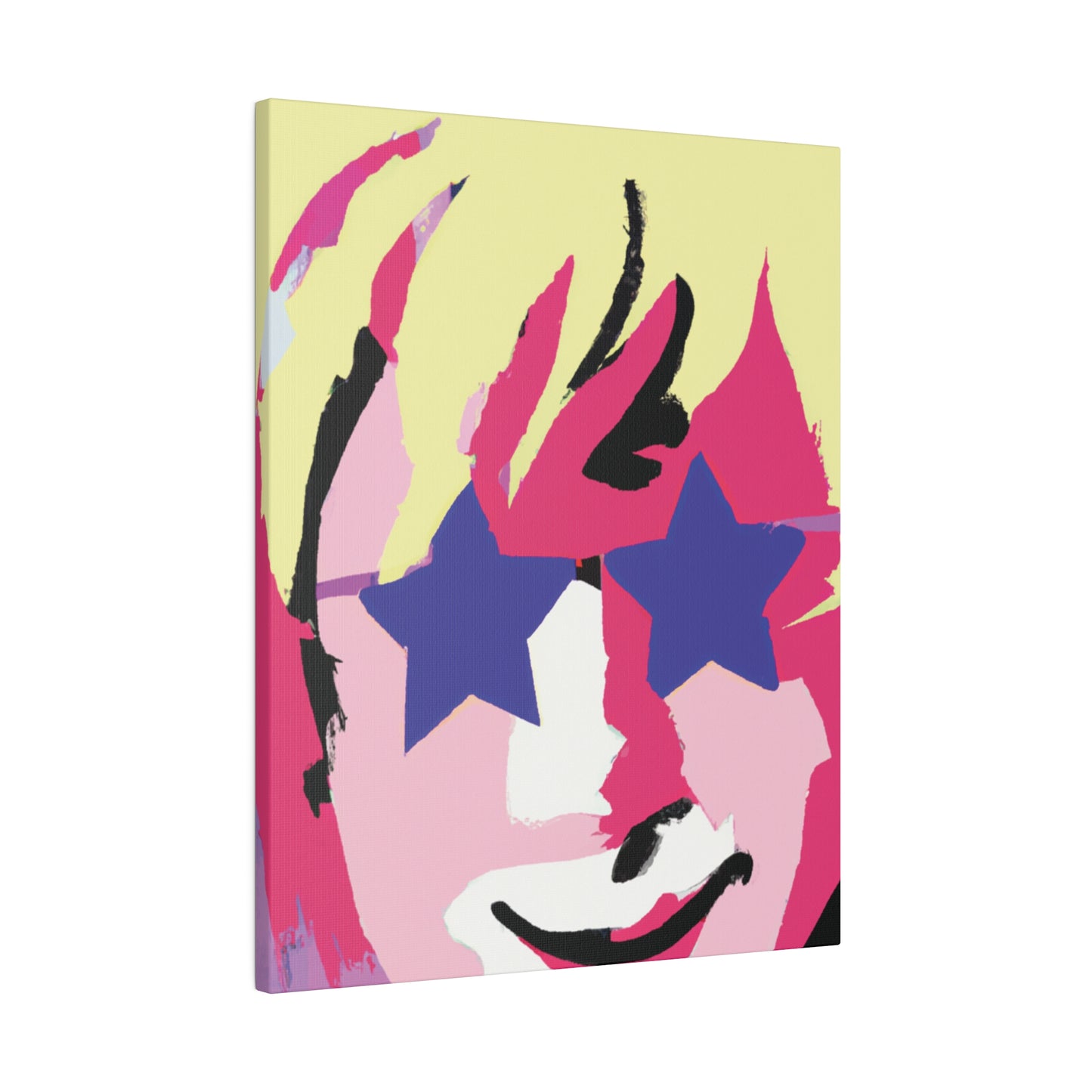 3558K - Rockstar Painting Print | Face | Abstract | Poster | Home Decor | Wall Art | Music Art | Canvas
