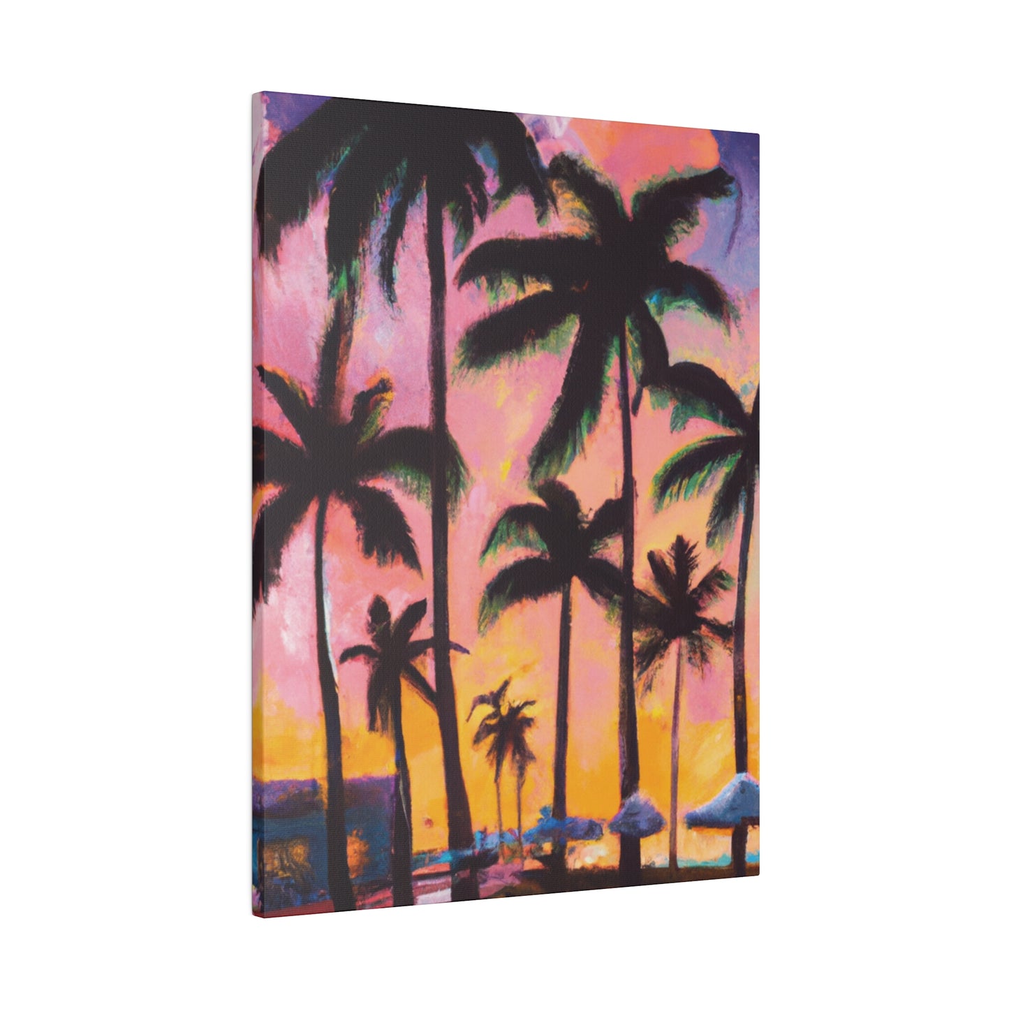 7524X - Miami Beach Sunset Painting Print | Miami | Beach | Sunset | Poster | Home Decor | Wall Art | Canvas